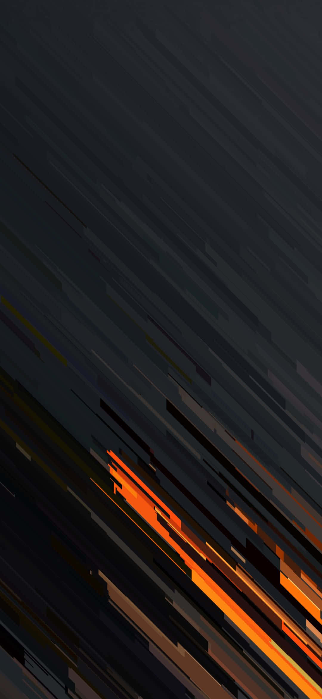 1080x2340 4K Abstracto Naranja y Negro Rayas Fondos de pantalla