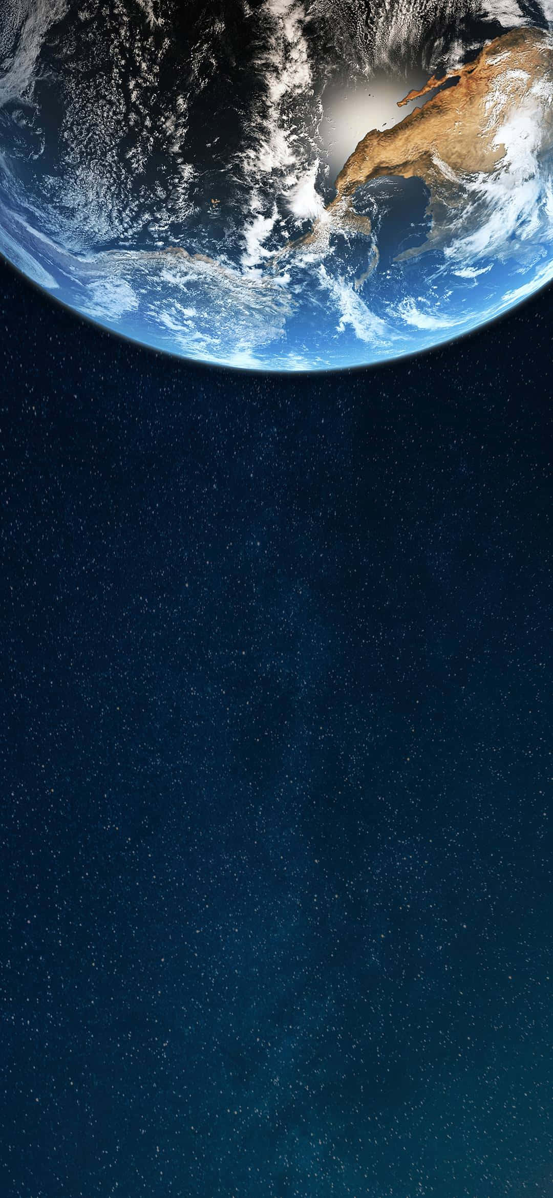 1080x2340 4K Fondo espacial de media Tierra Fondos de pantalla