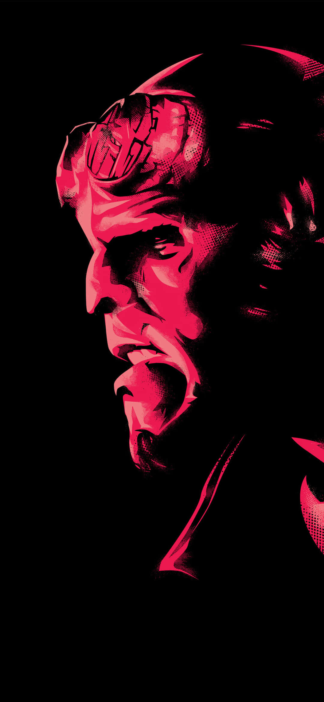 1080x2340 4K Hellboy Ilustración Roja Arte Fondos de pantalla