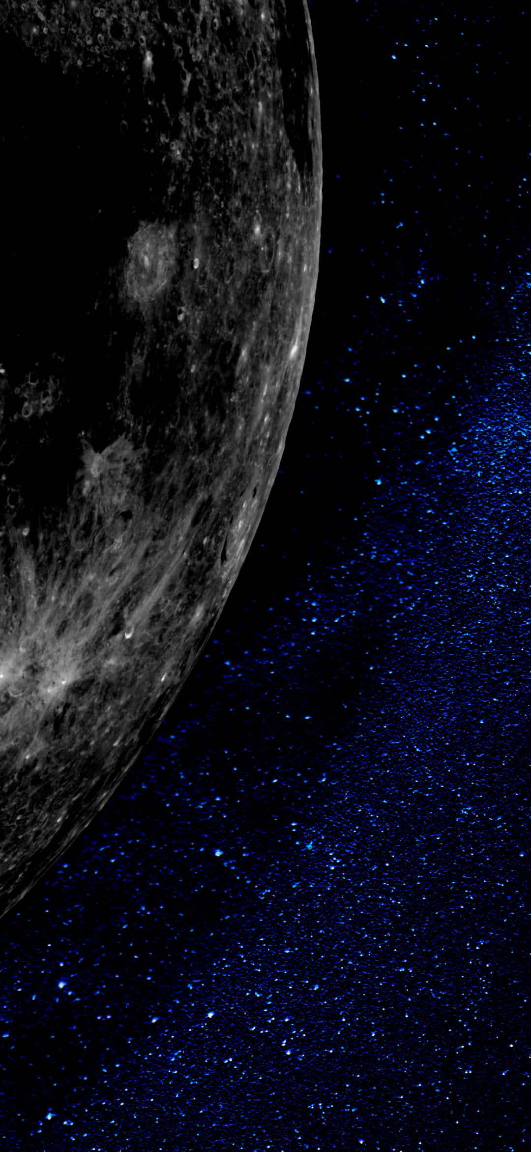 1080x2340 4K Primer plano de la luna arte digital Fondos de pantalla