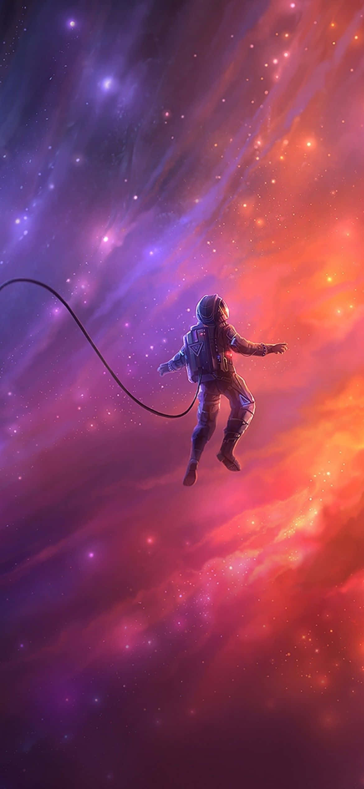 1170x2532 Astronauta en el Espacio Exterior Fondos de pantalla