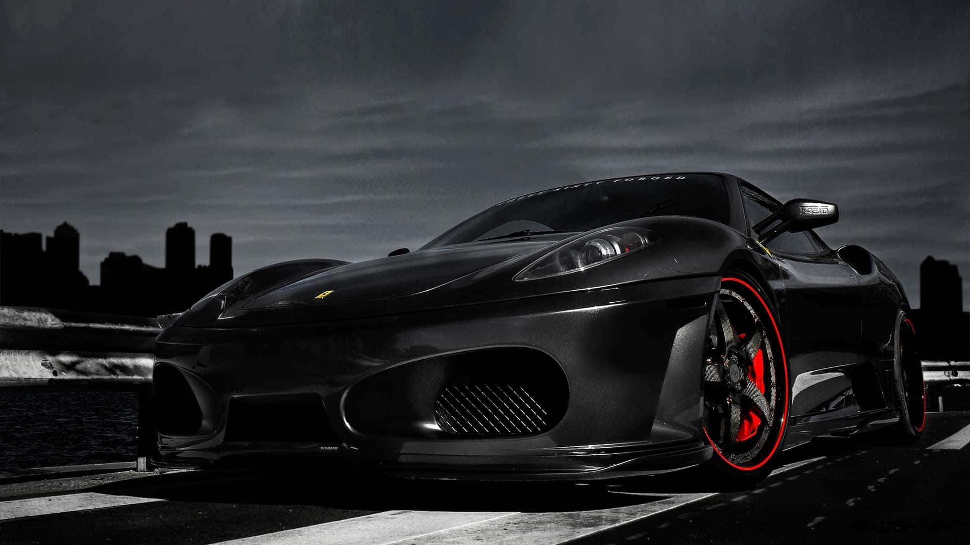 1920x1080 HD Coche Ferrari Negro Fondos de pantalla