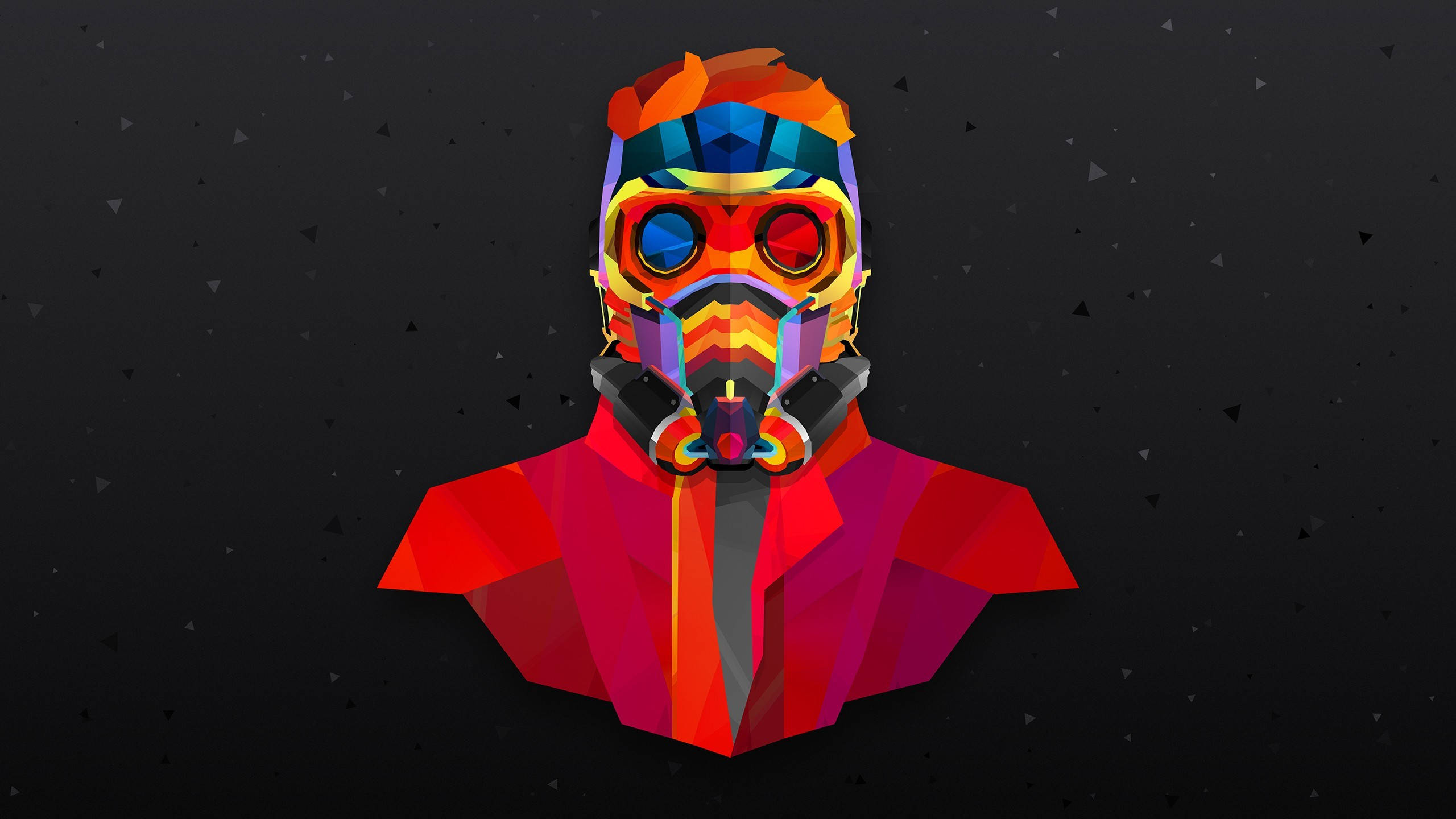 2560x1440 Star-Lord Estética Geométrica de Marvel Fondos de pantalla