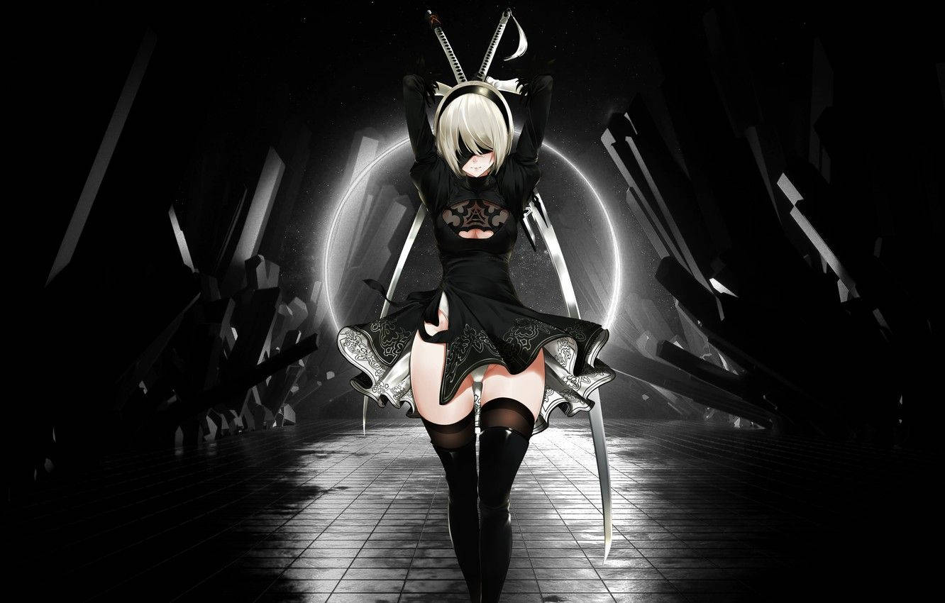 2B Negro Anime Fondos de pantalla