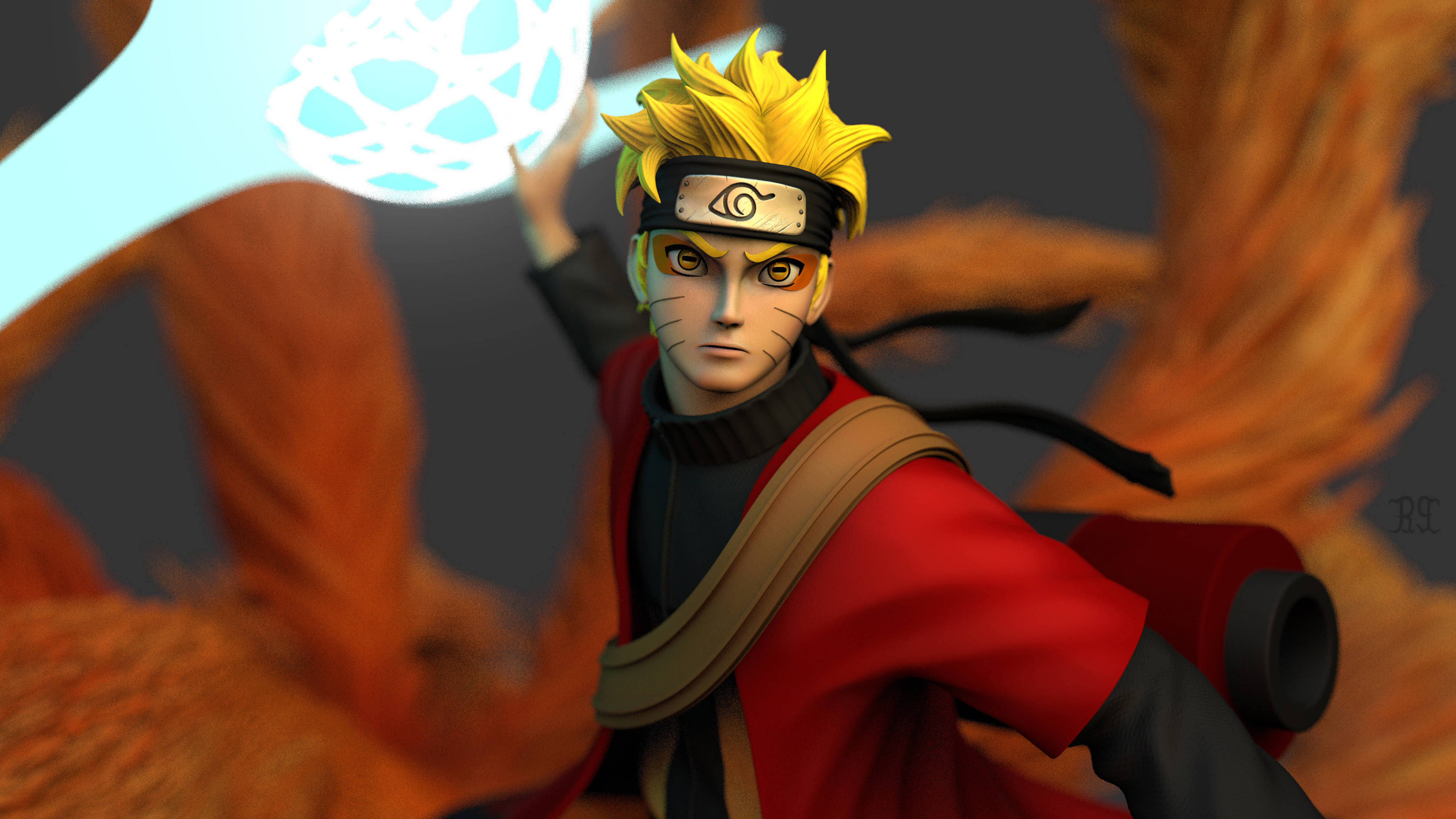 3D Naruto 4K Modo Sabio Fondos de pantalla