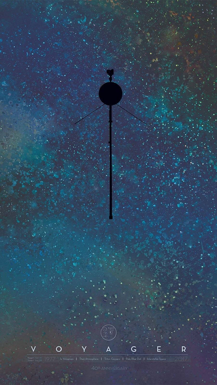40 Aniversario de la Sonda Voyager de la NASA para iPhone Fondos de pantalla