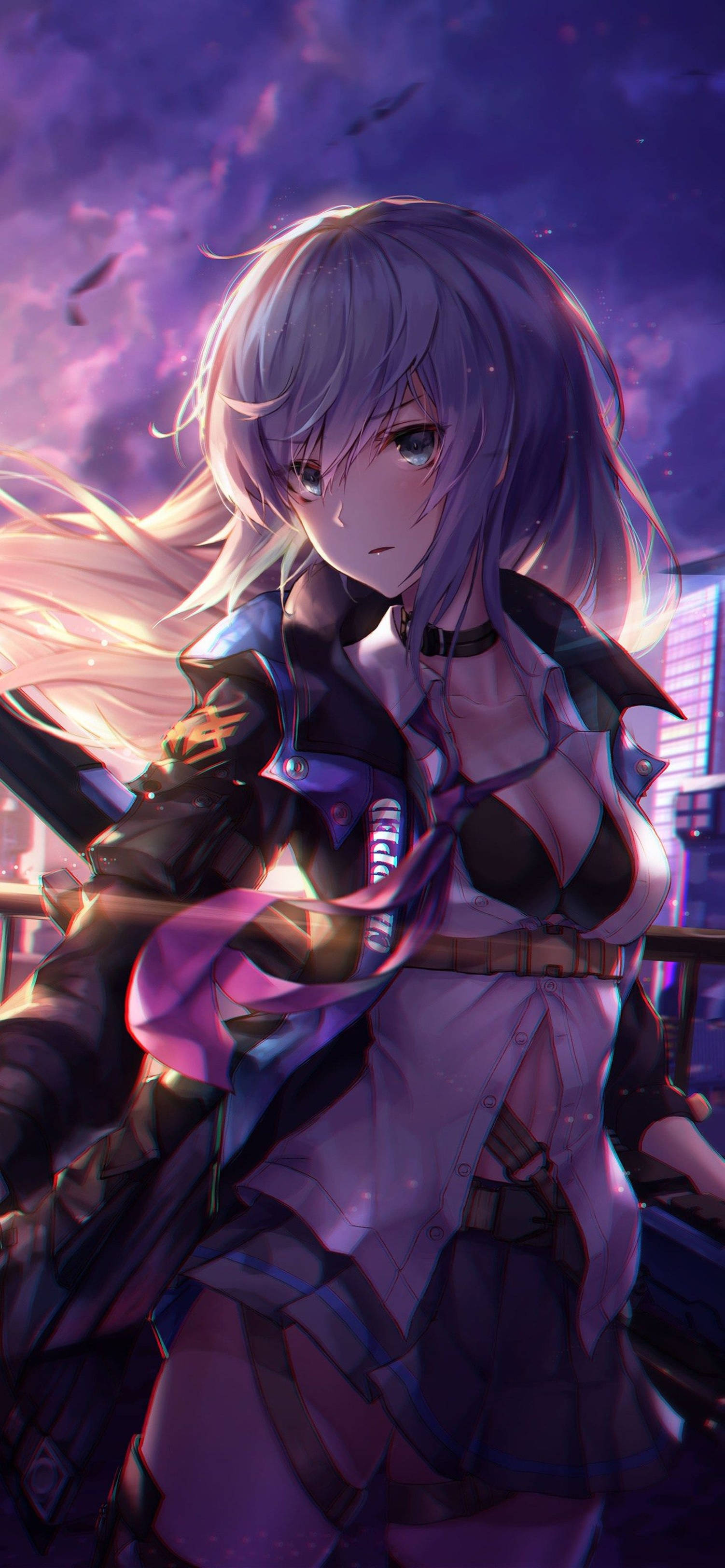 4K Anime Chica Guerrera para iPhone Fondos de pantalla