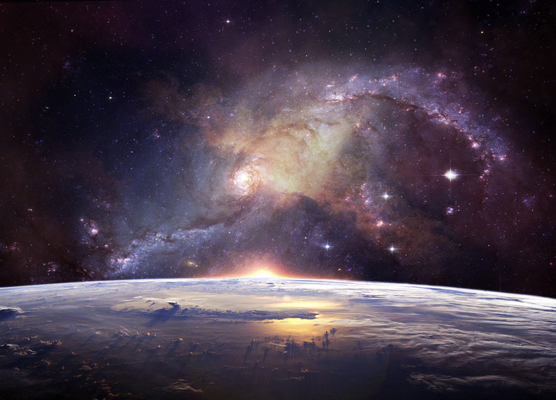 Fondo de pantalla 4k de galaxia espacial y universo