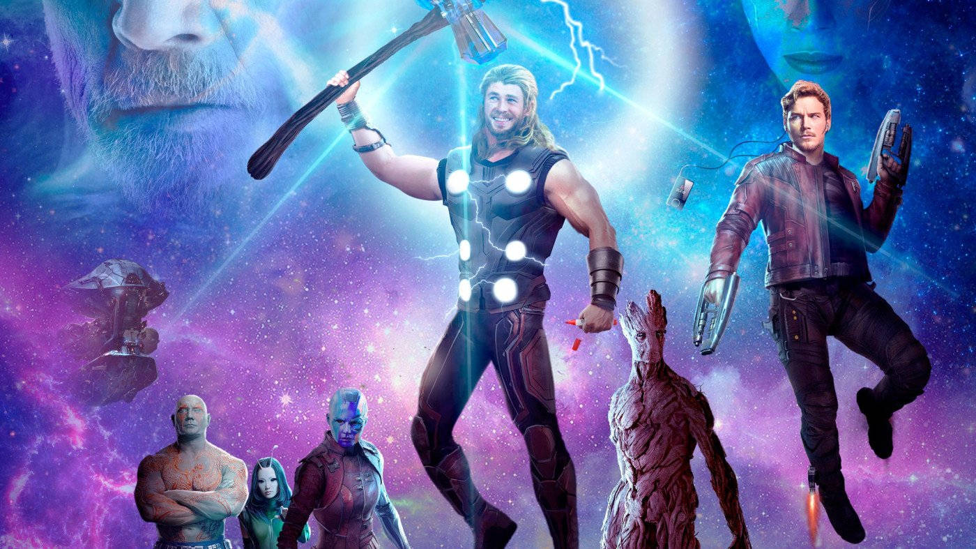 4K Guardianes de la Galaxia con Thor Fondos de pantalla