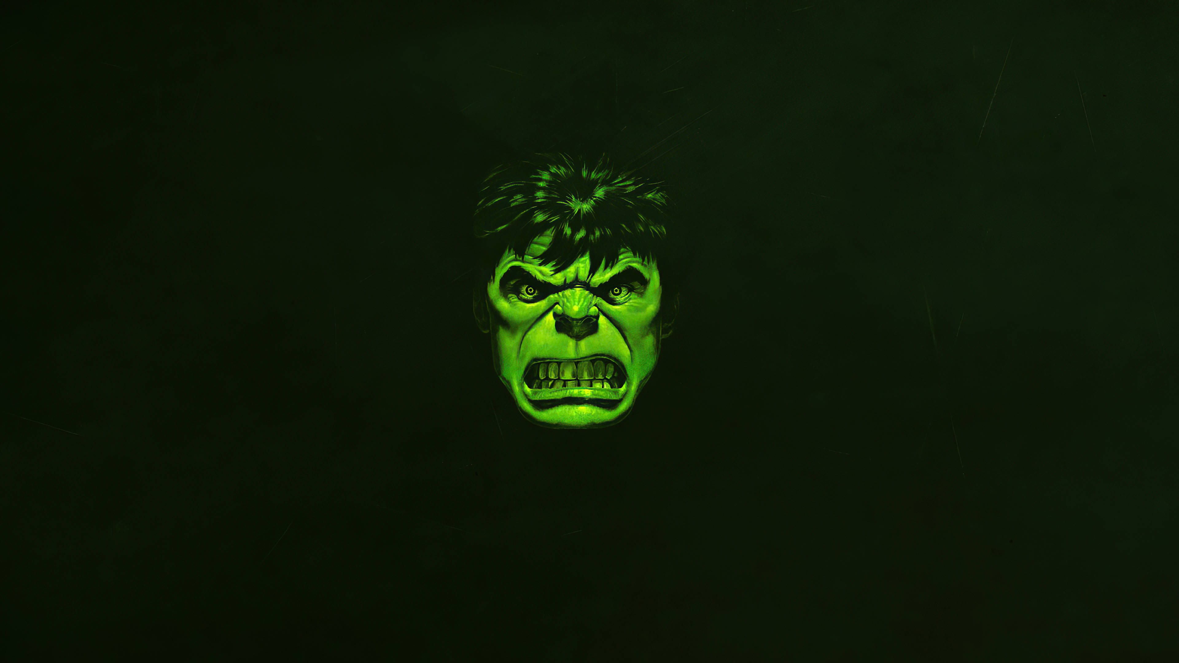4K Hulk Verde Minimalista Fondos de pantalla