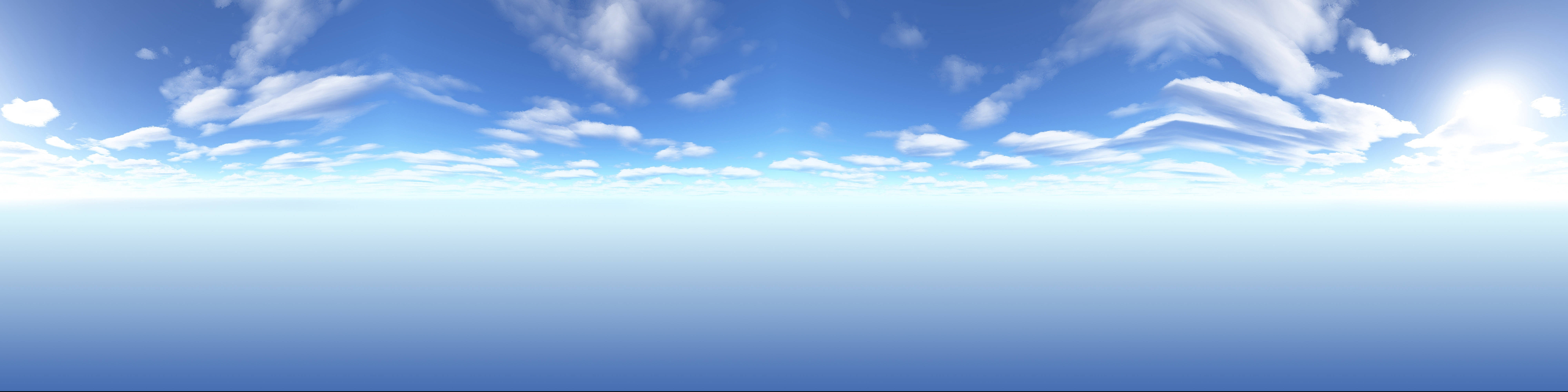 4K Pantalla Dual de Cielo Azul Fondos de pantalla
