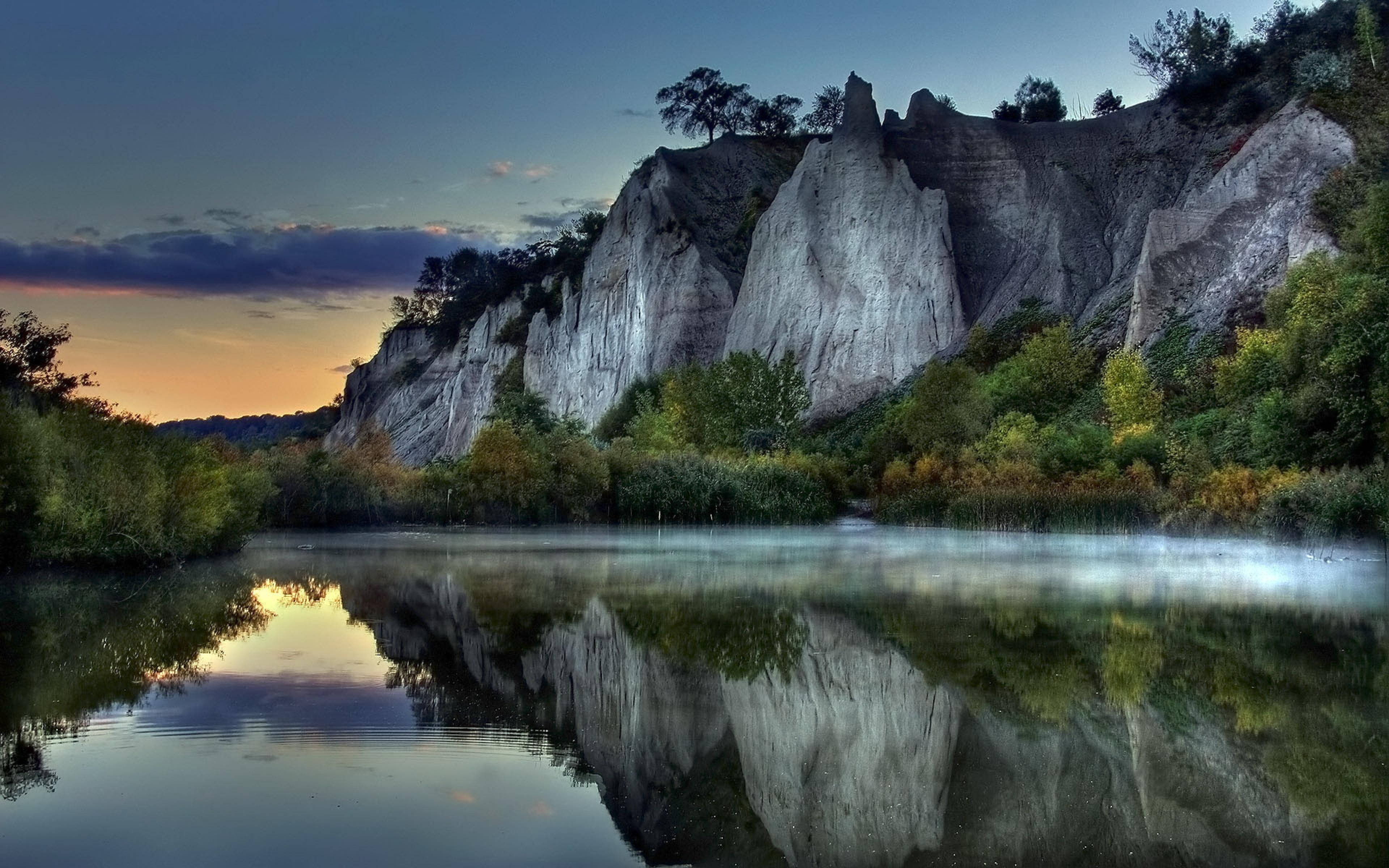 4K Río Neblinoso de la Naturaleza Fondos de pantalla