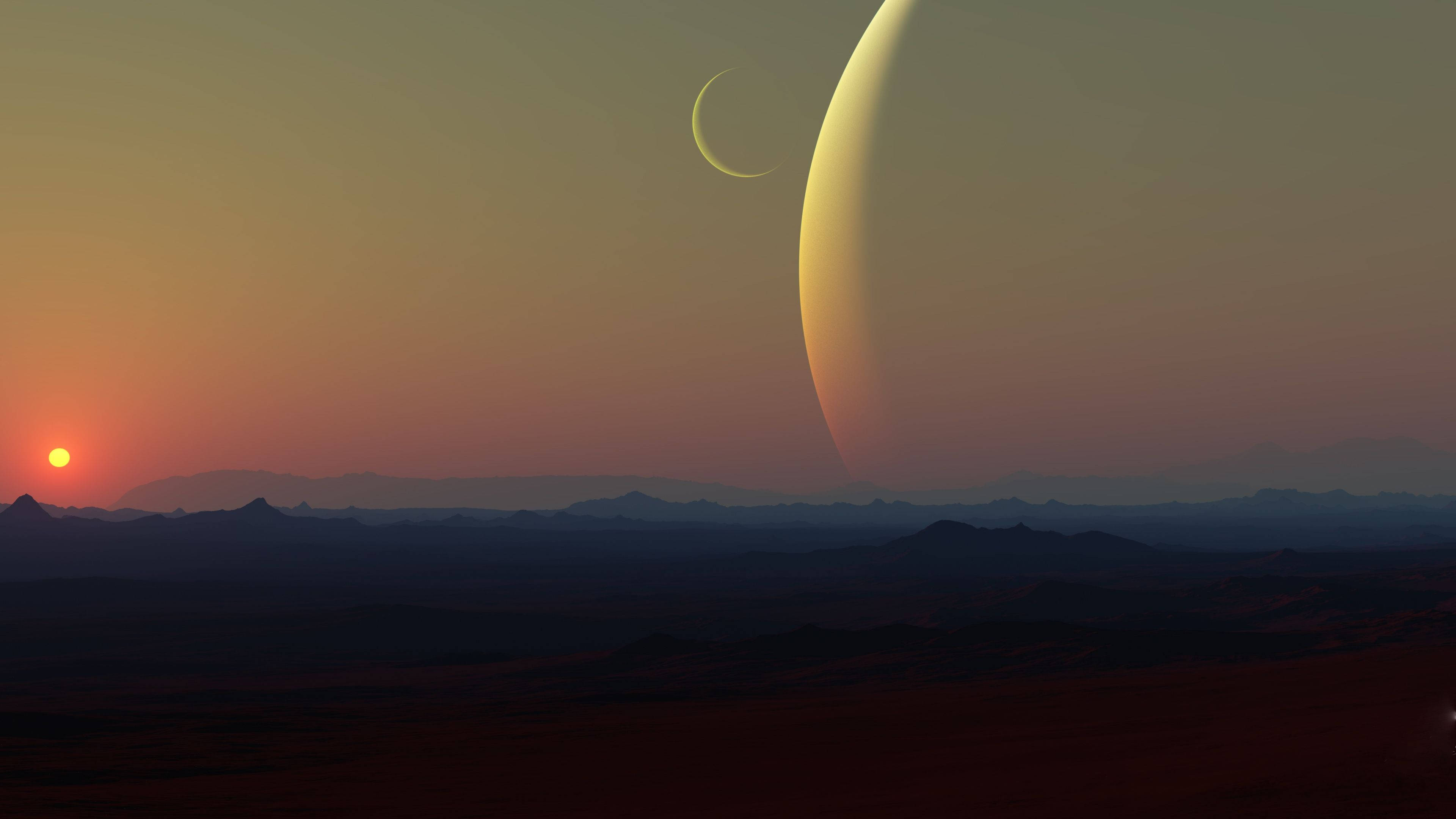 4K Ultra HD 2160p Atardecer de Fantasía Fondos de pantalla