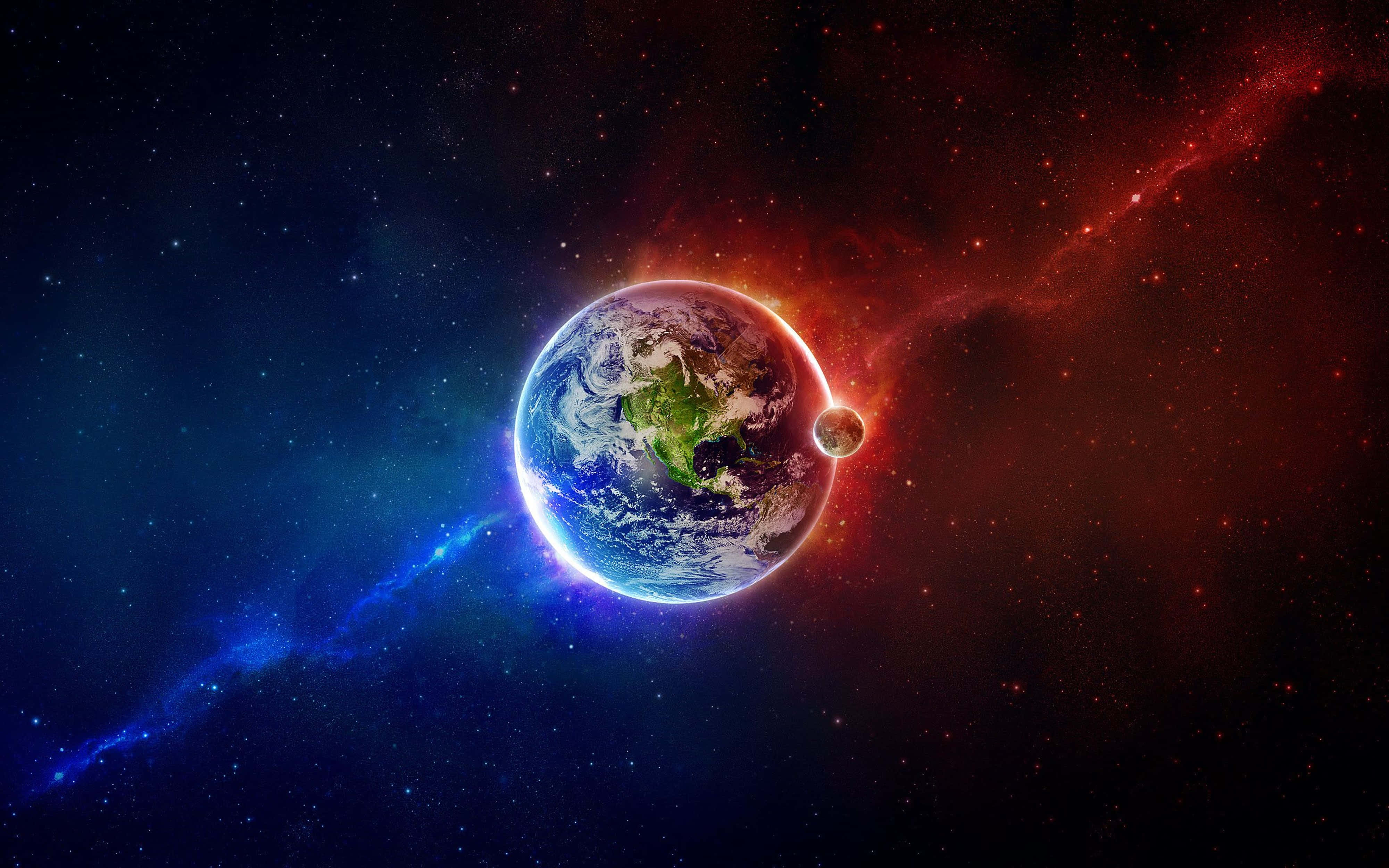 4K Universo Lado de la Tierra Fondos de pantalla