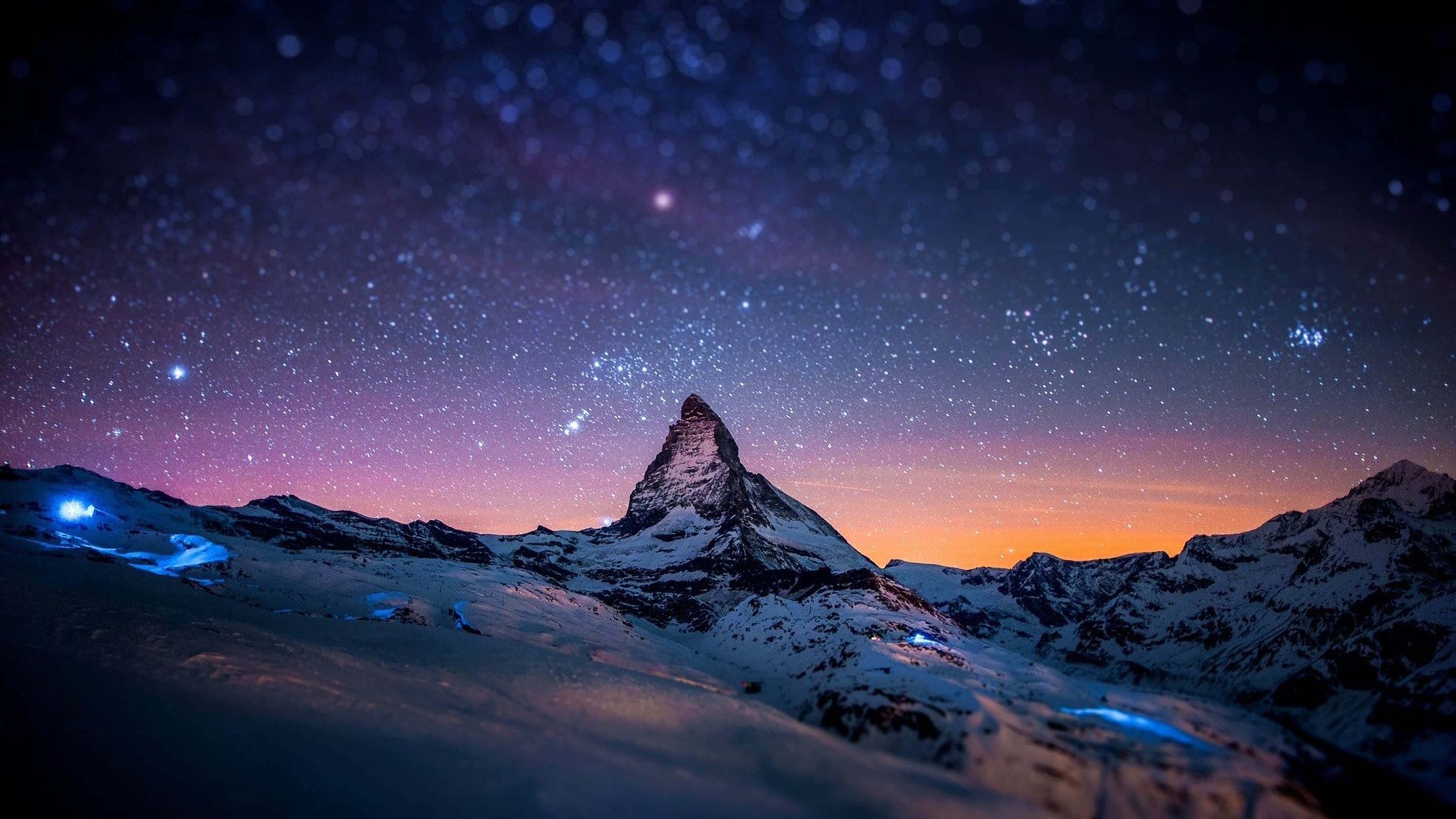4K Universo Matterhorn en la Noche Fondos de pantalla