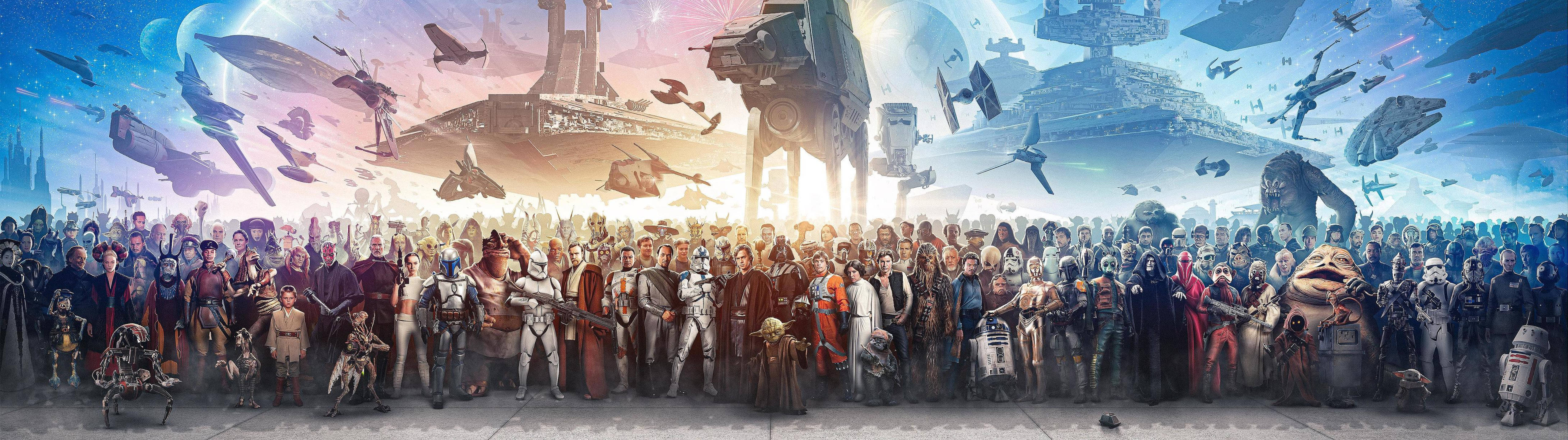 5120x1440 Personajes de Star Wars del Juego Fondos de pantalla