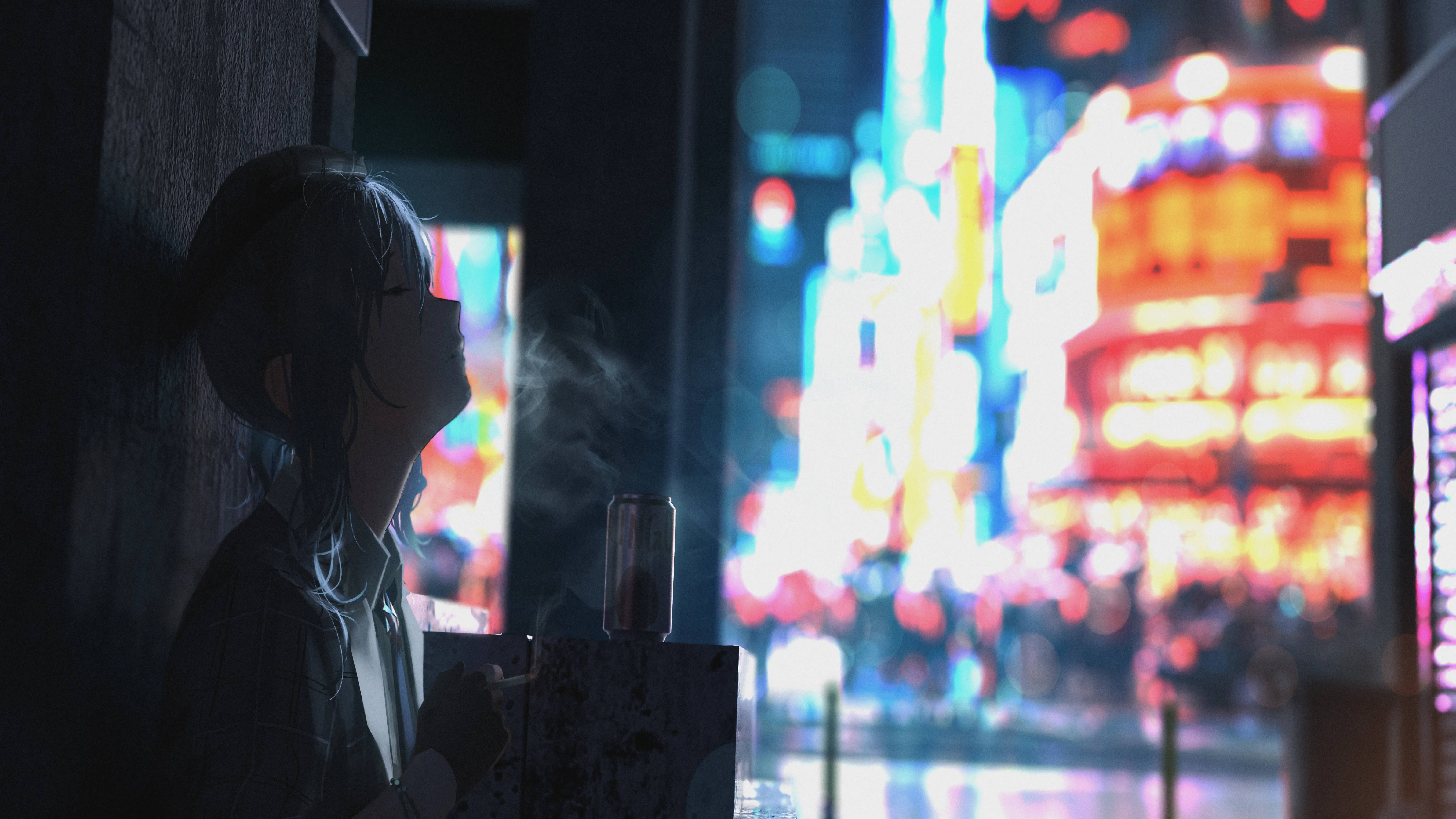 8K Anime Suisei Fumando Fondos de pantalla