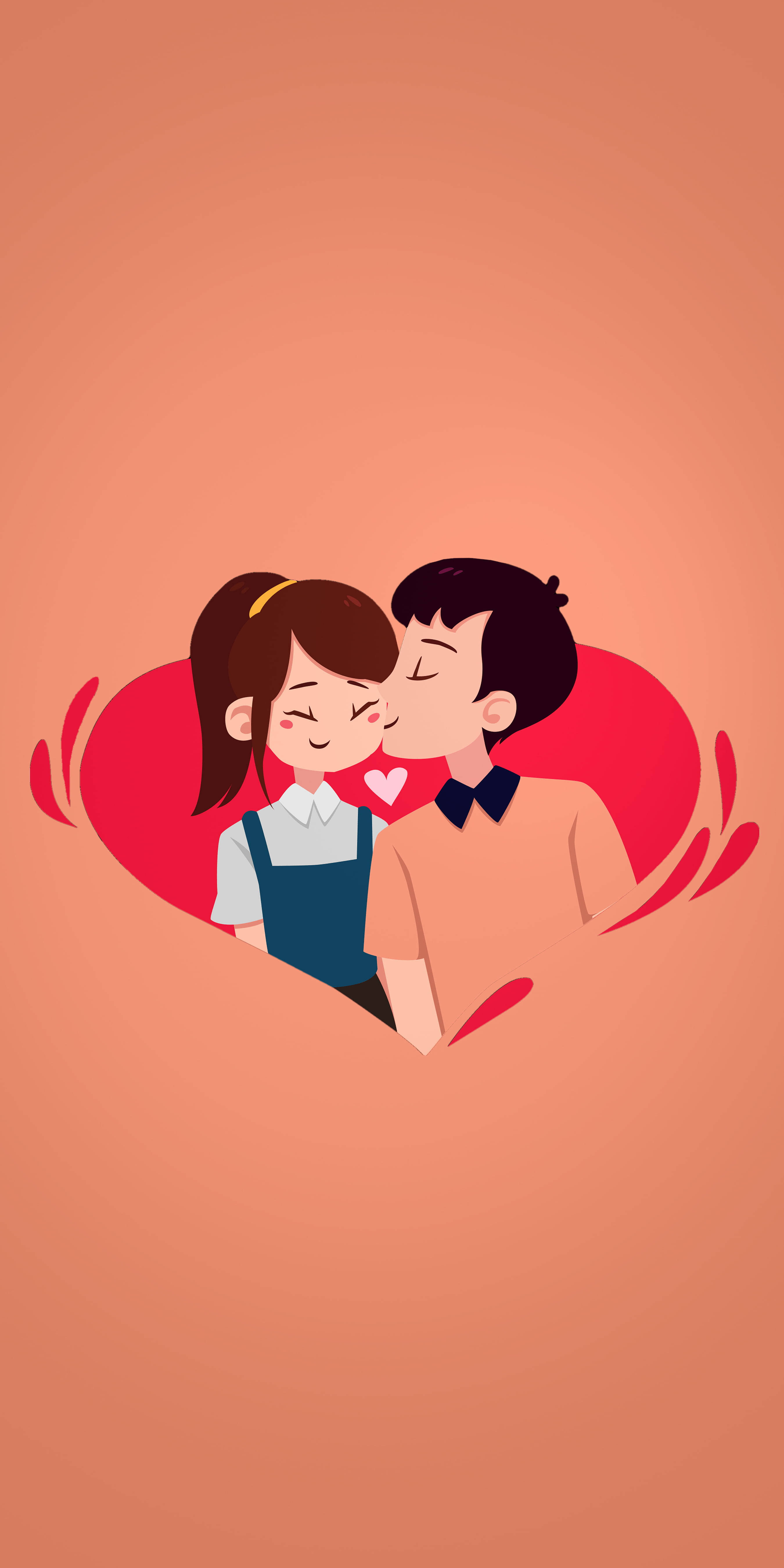 8K Fondo de Pantalla para iPhone Pareja Dulce Besándose Fondos de pantalla