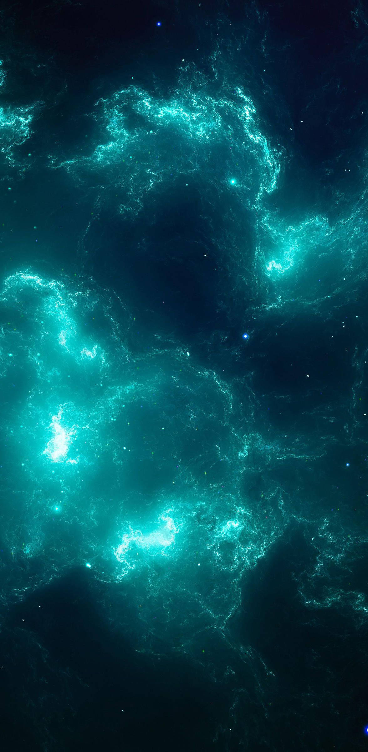 8K iPhone Nebulosa Azul Fondos de pantalla