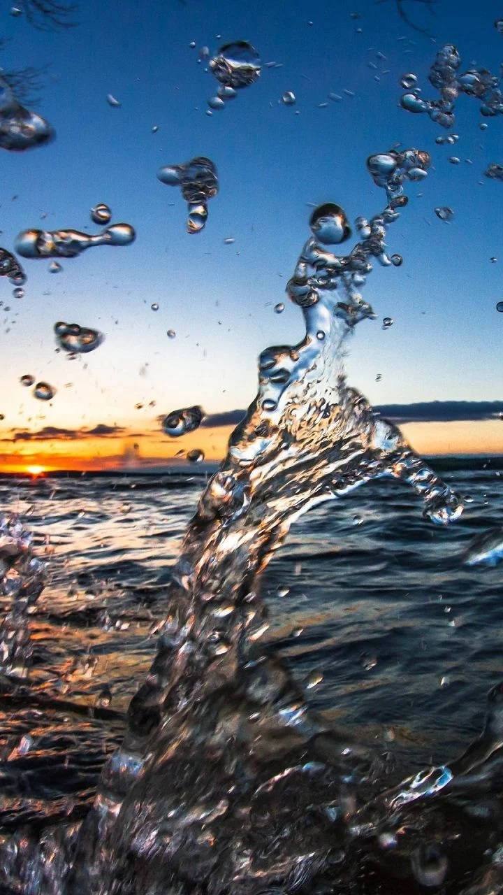8K iPhone Salpicadura de Agua en Olas de la Playa Fondos de pantalla