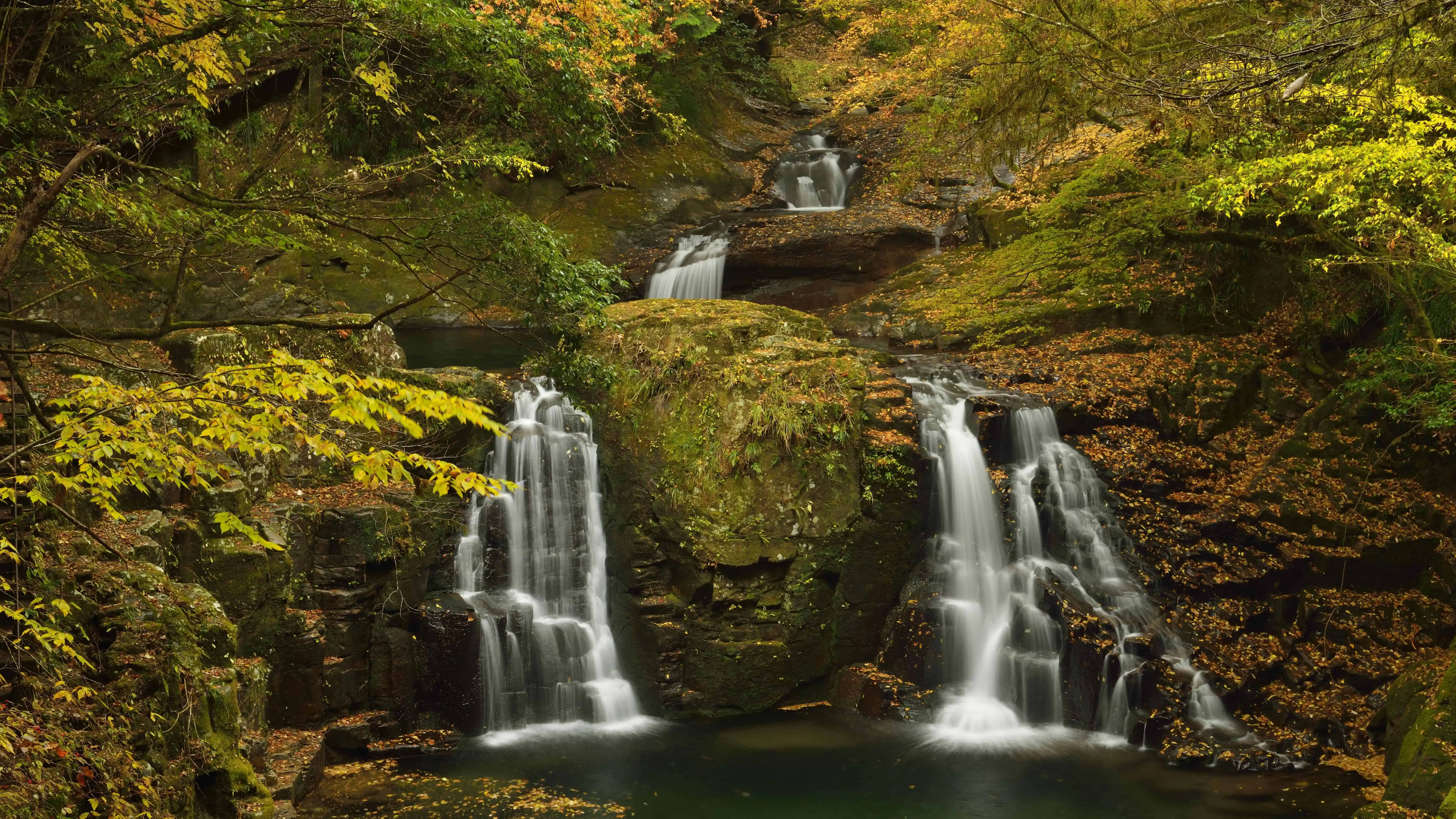 8K Ultra HD Naturaleza Múltiples Cascadas Fondos de pantalla