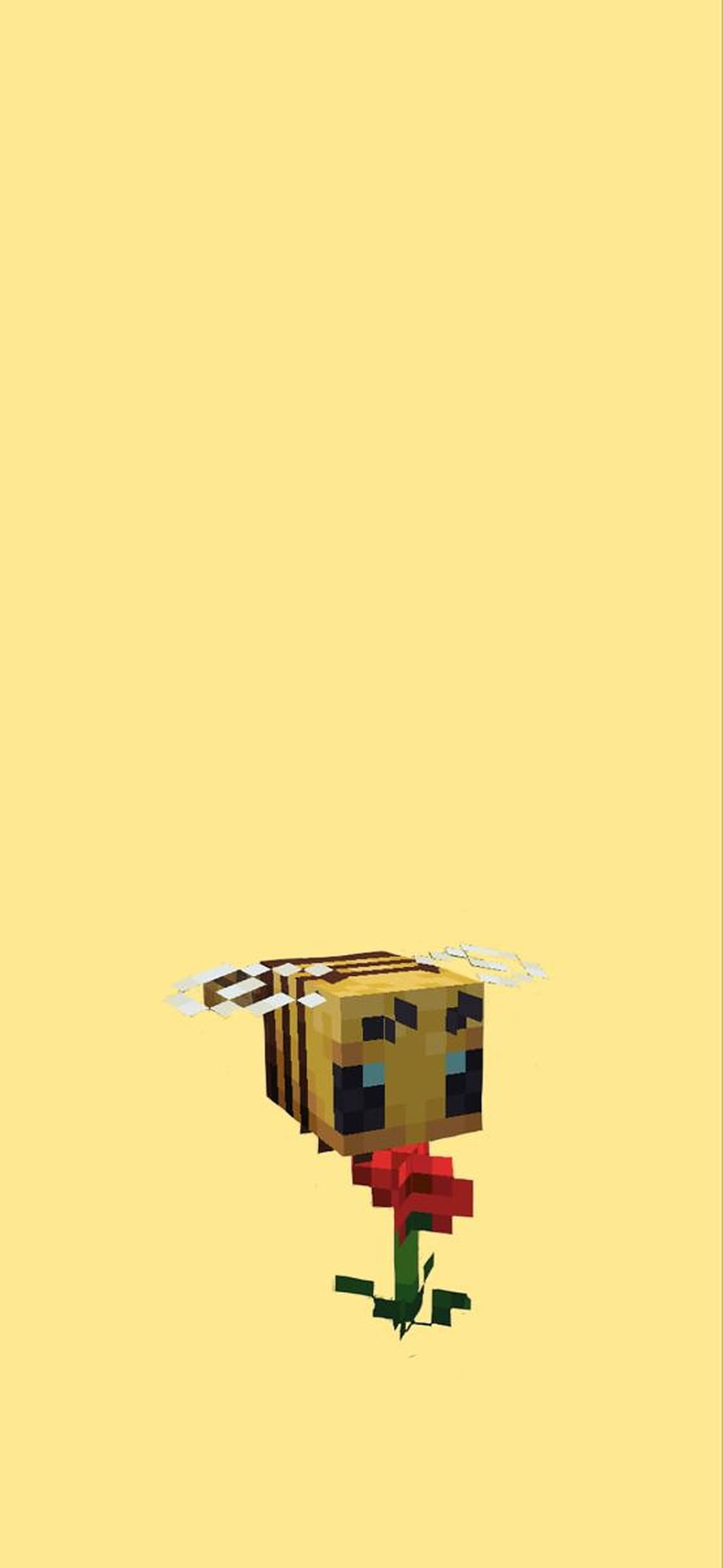 Abeja de Minecraft con Flor Fondos de pantalla
