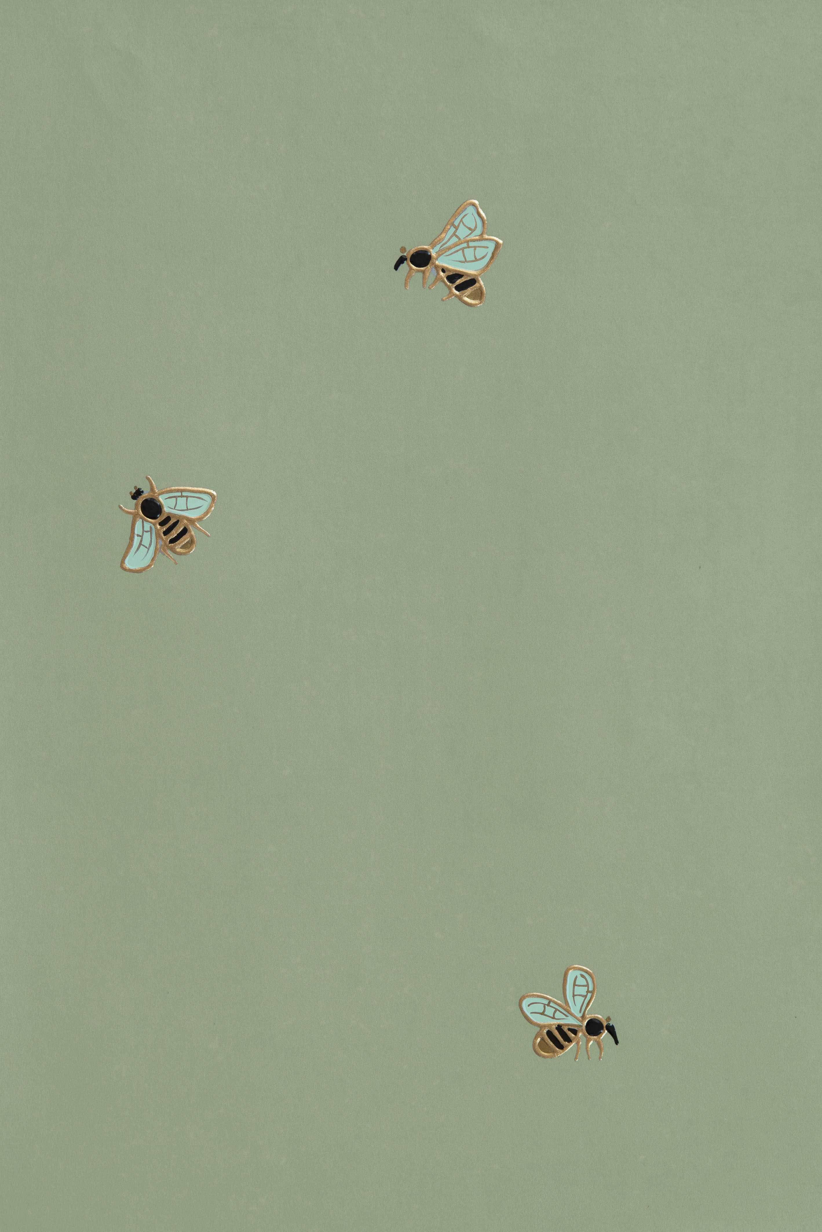 Abejas estéticas verde salvia Fondos de pantalla