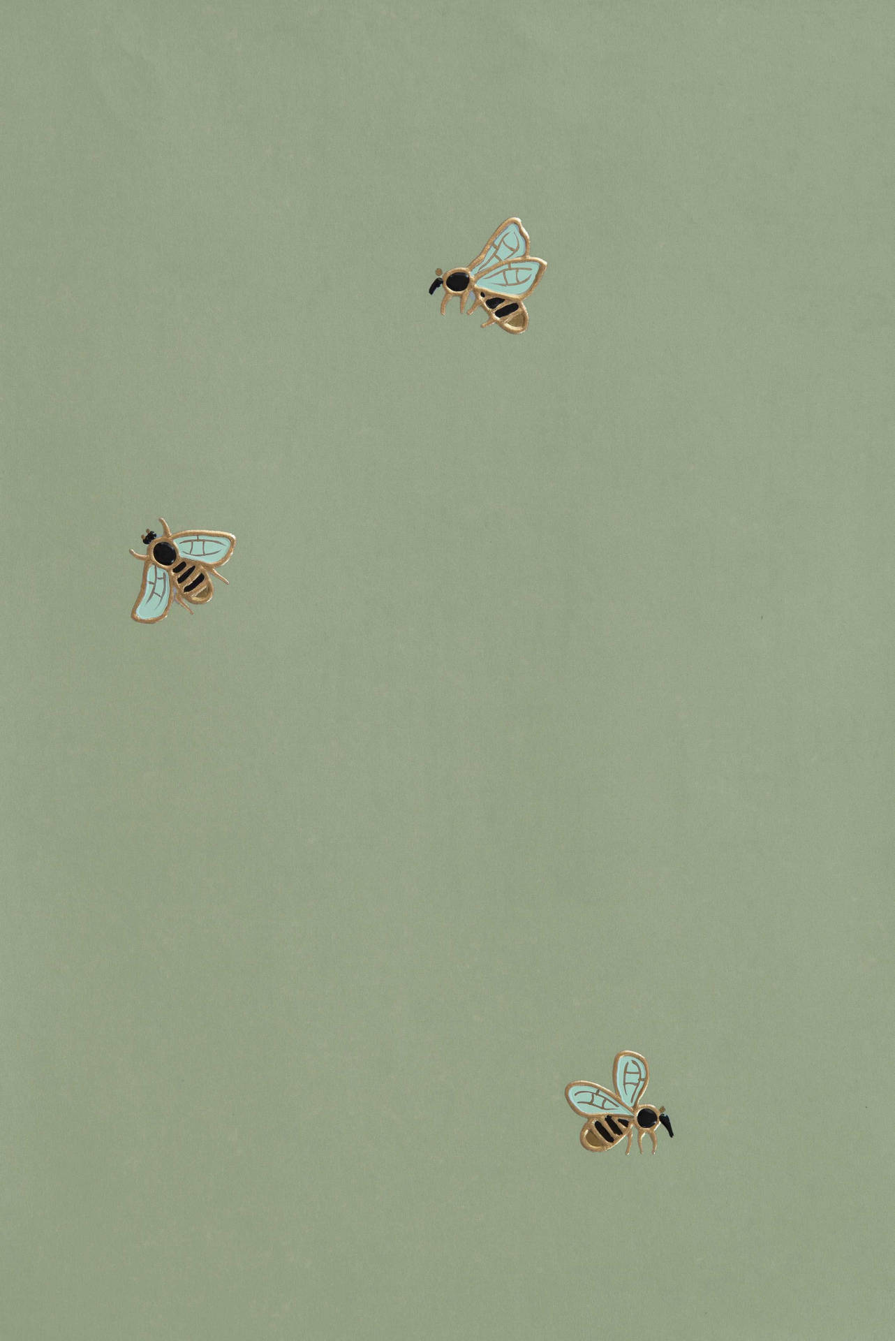 Abejas estéticas verde salvia Fondos de pantalla