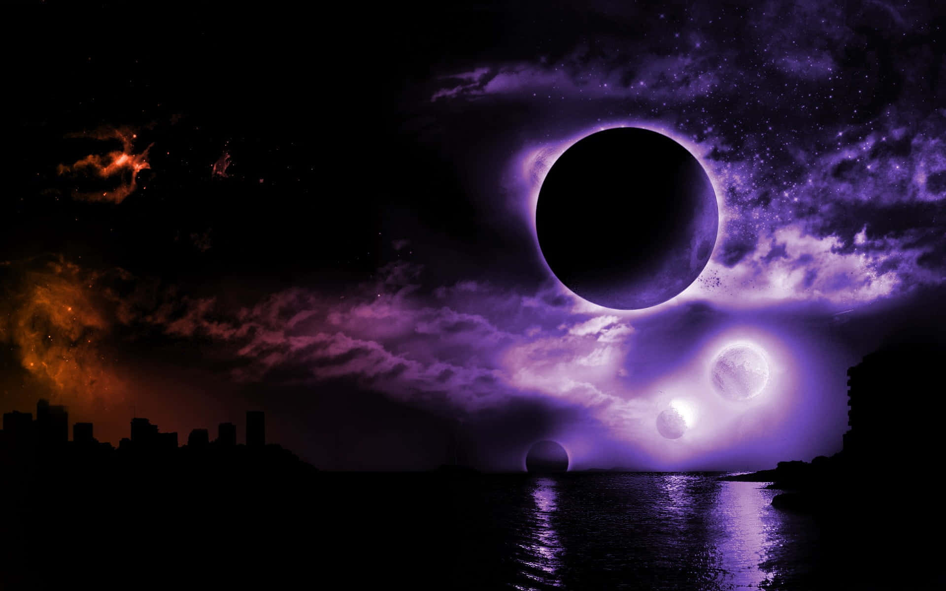 Abraza el misterio de la estética púrpura oscuro Fondos de pantalla