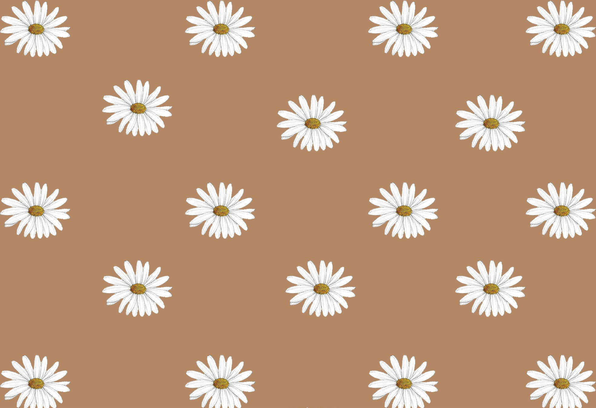 Abraza la Serenidad de la Estética Floral Beige y Café Fondos de pantalla