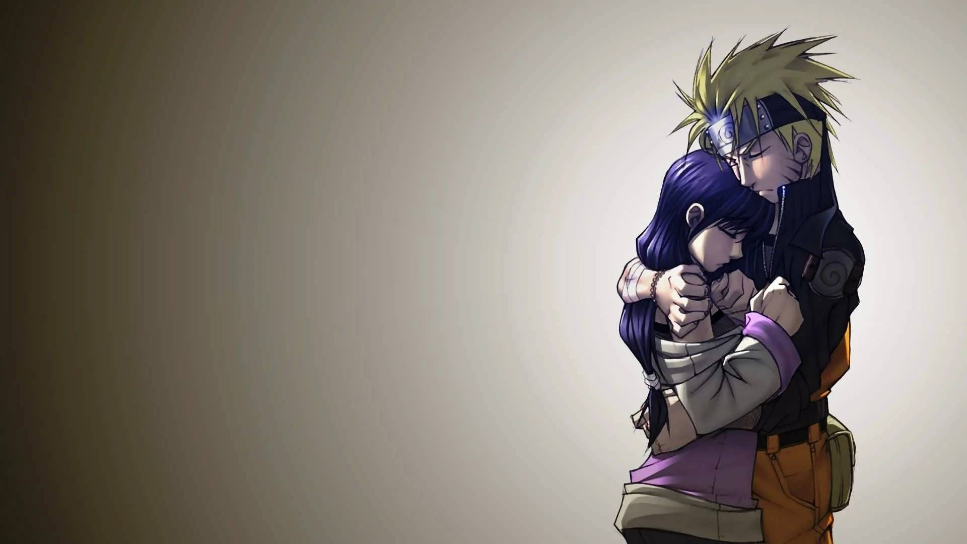 Abrazo anime de Naruto y Hinata Fondos de pantalla