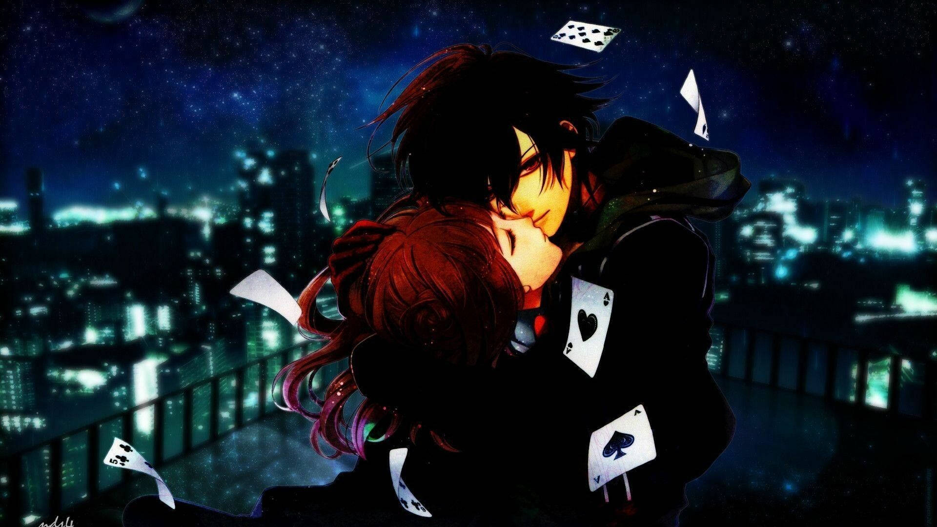 Abrazo Anime en la Azotea Fondos de pantalla