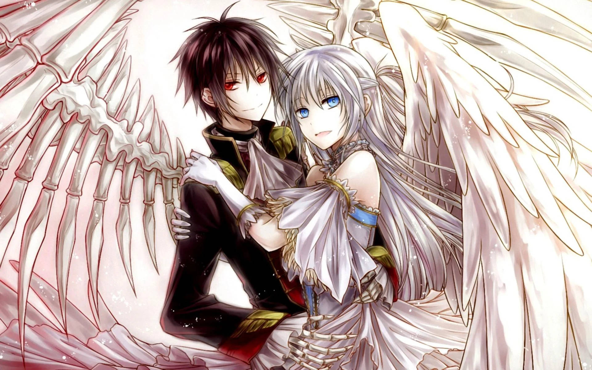 Abrazo de Ángel Anime Fondos de pantalla