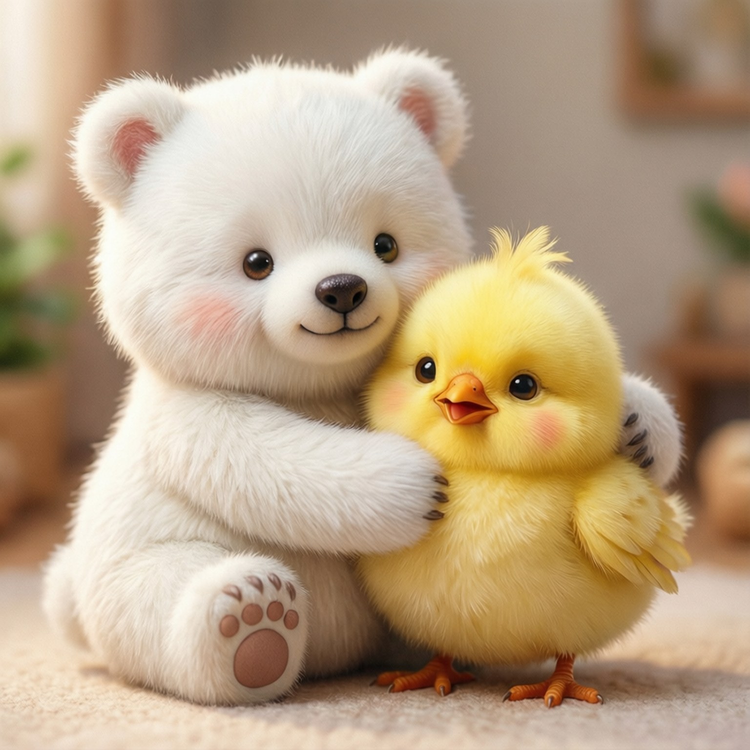 Abrazo de Oso y Pollito Fondos de pantalla