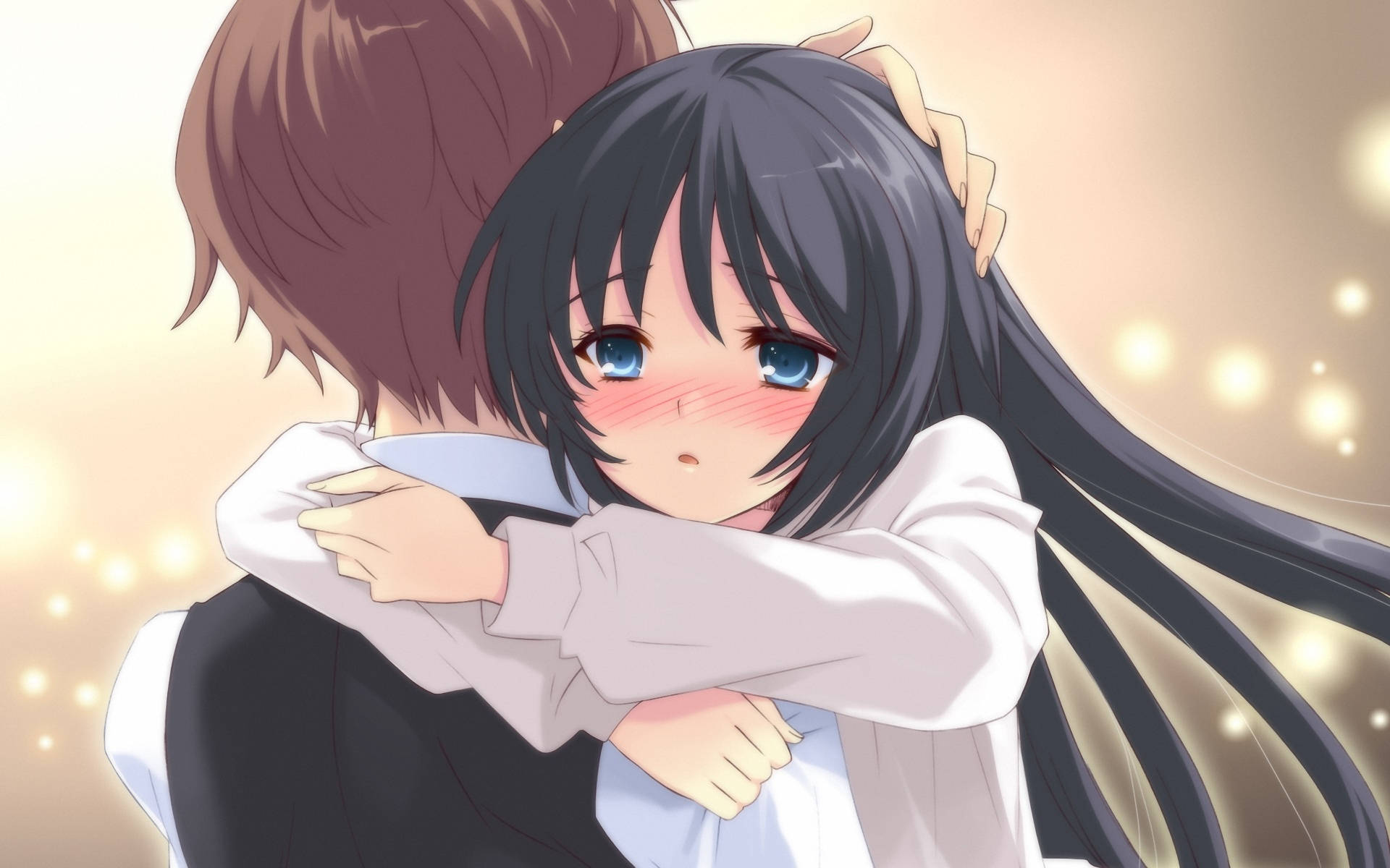 Abrazo de pareja anime Fondos de pantalla
