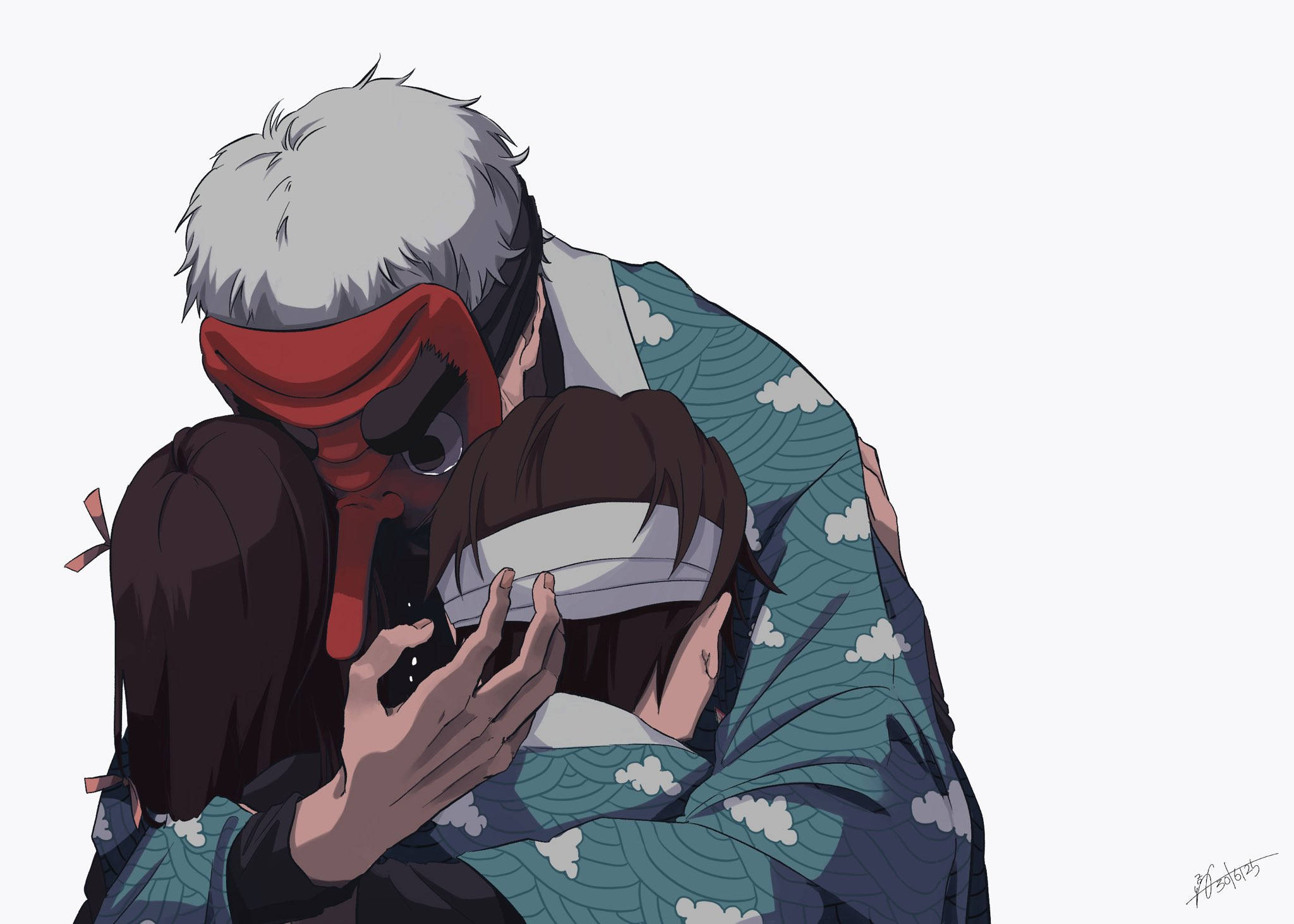 Abrazo Genial de Demon Slayer Fondos de pantalla
