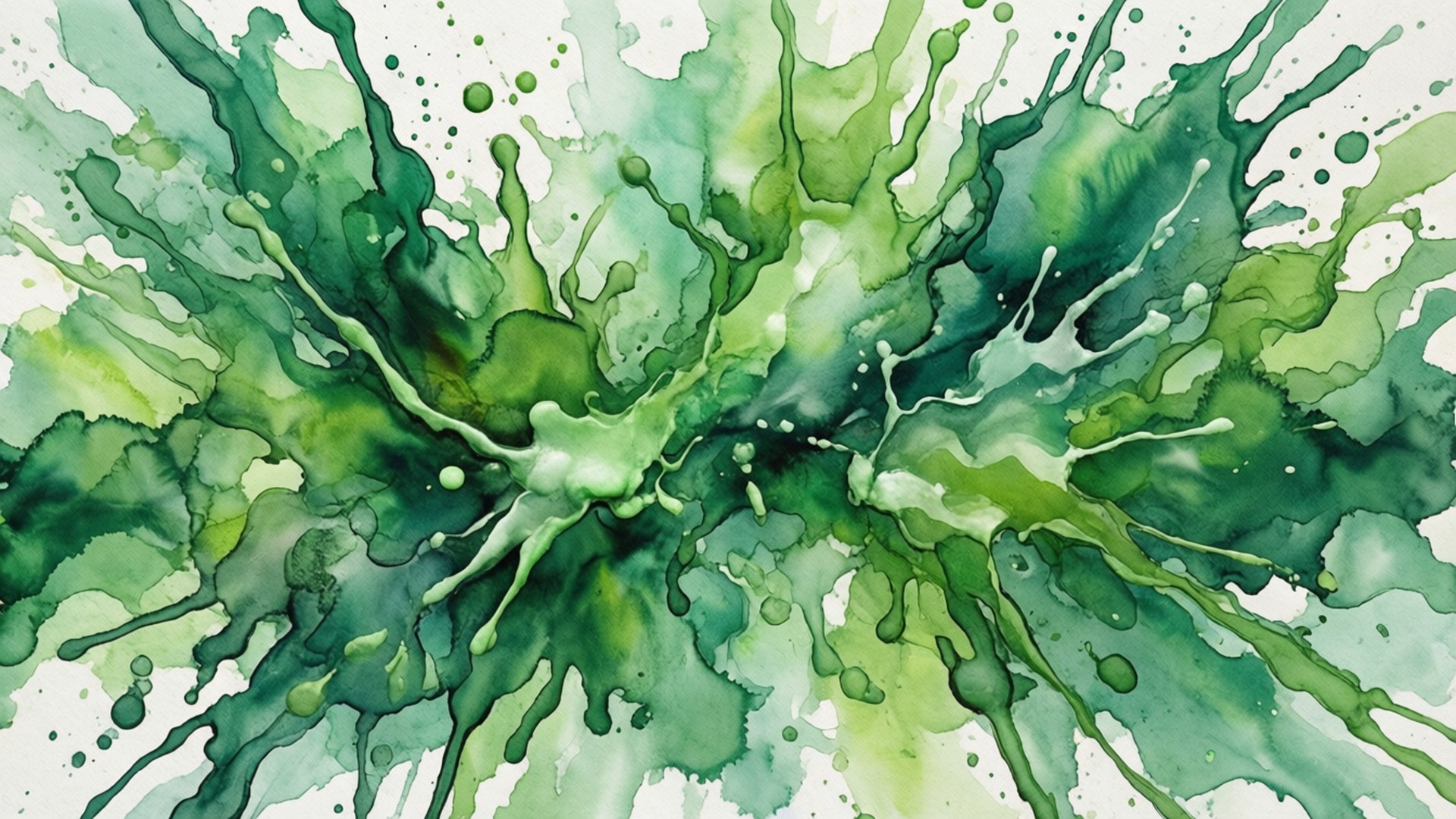 Abstracción en acuarela verde Fondos de pantalla