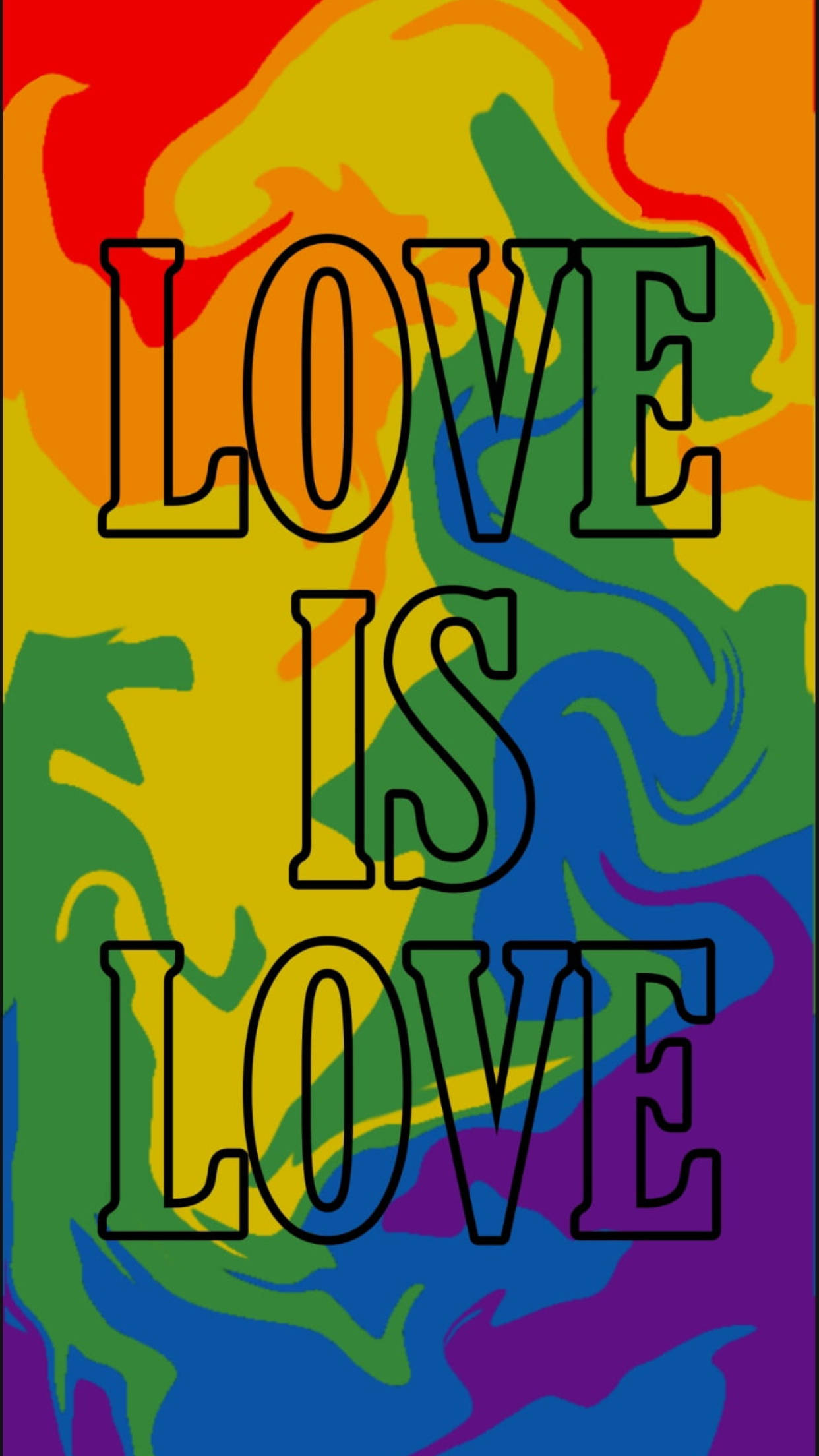 Abstracto Amor Es Amor Teléfono LGBT Fondos de pantalla