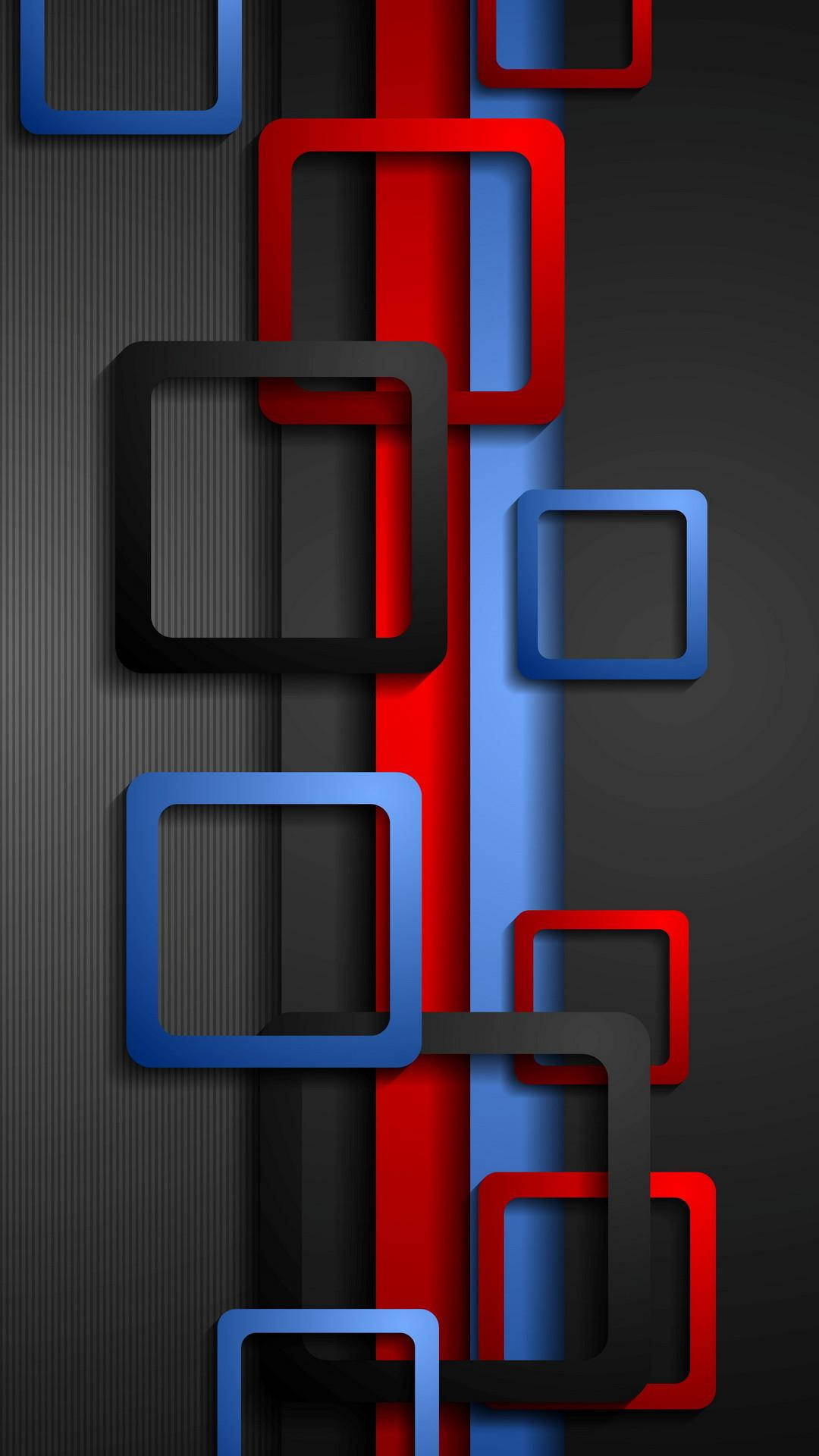 Abstracto Cuadrados Contornos Móvil 3D Fondos de pantalla