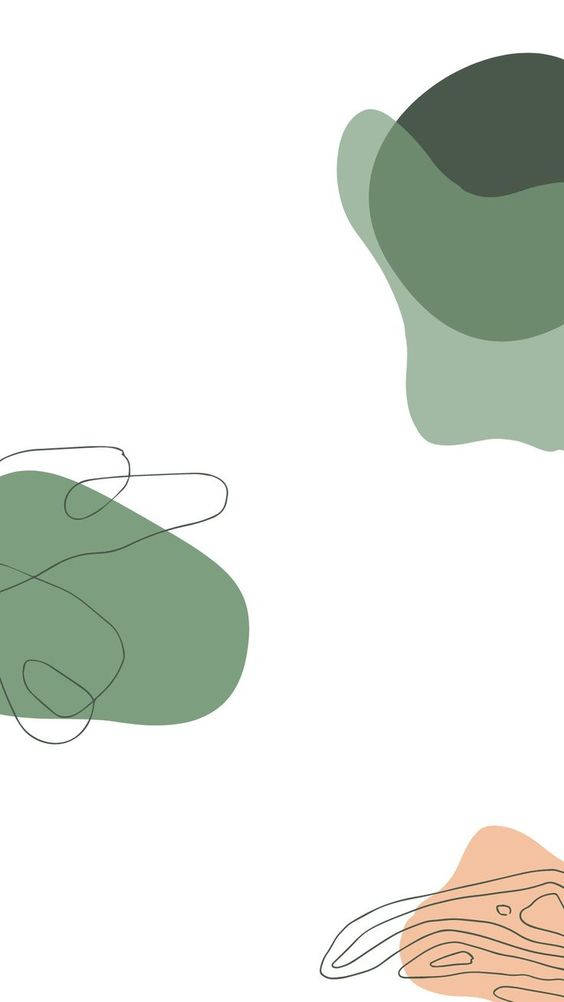 Abstracto estético verde y blanco Fondos de pantalla