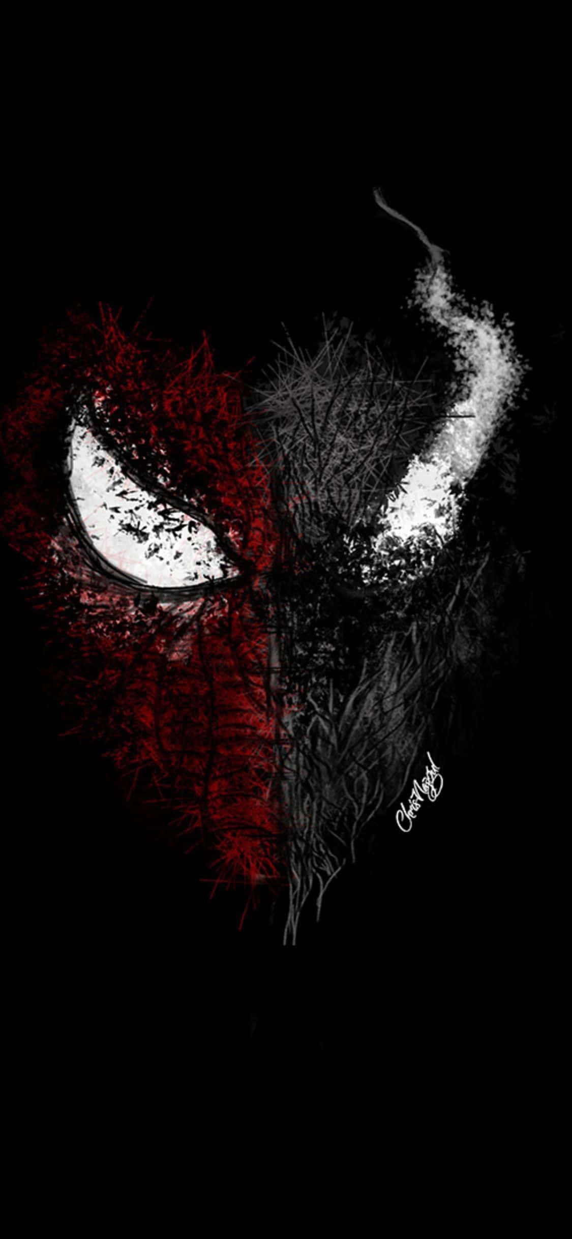Abstracto Mitad Venom y Spiderman Fondos de pantalla