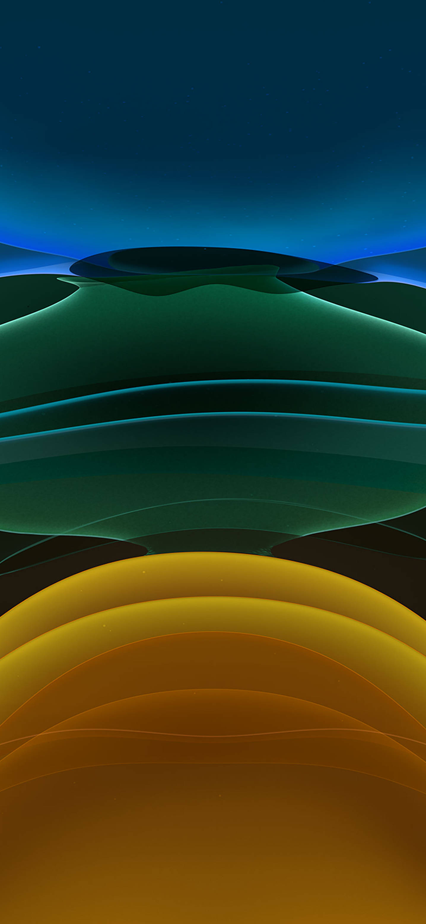 Abstracto Verde y Amarillo iOS 11 Fondos de pantalla