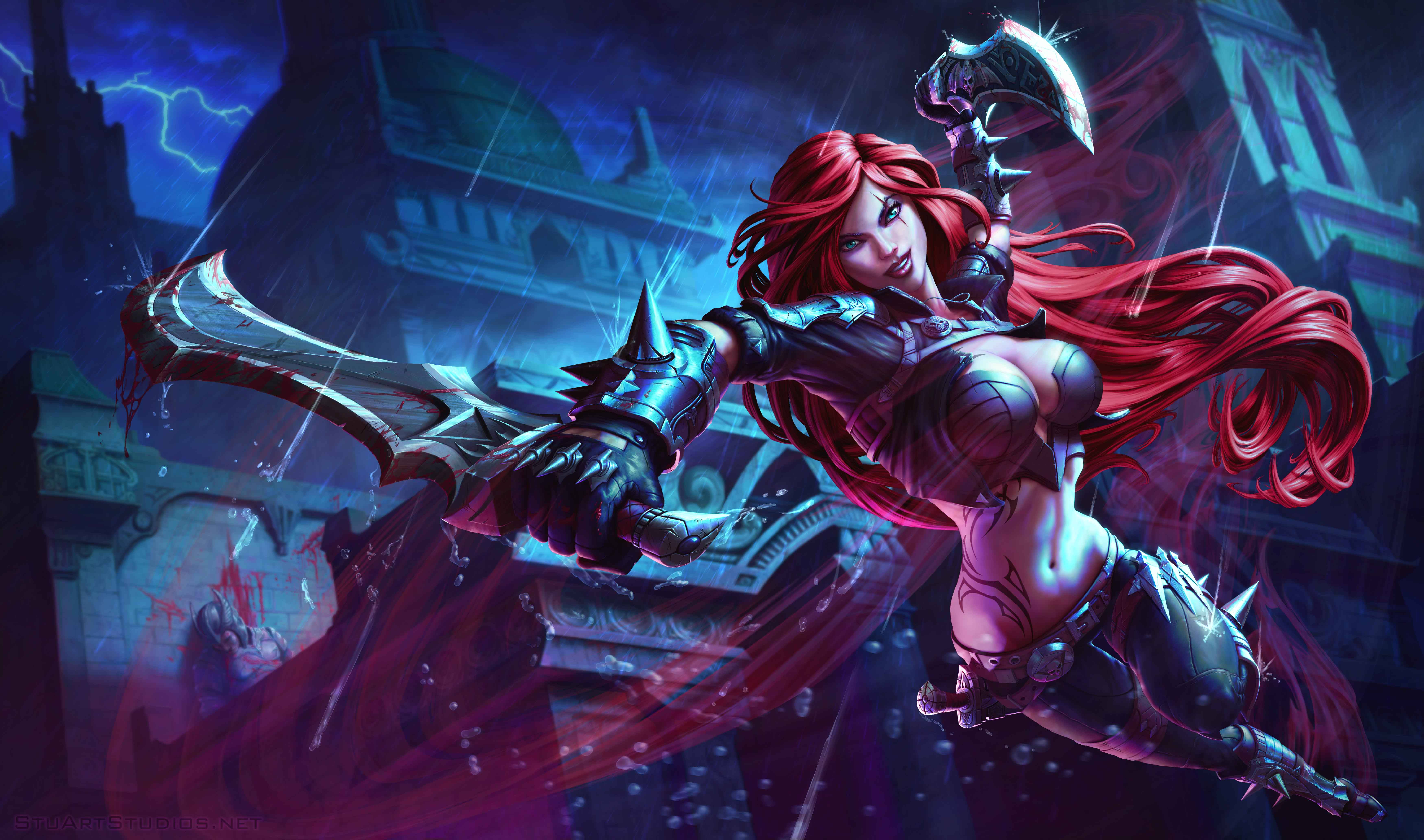 Acción Intensa de Katarina en Gaming 4K Fondos de pantalla