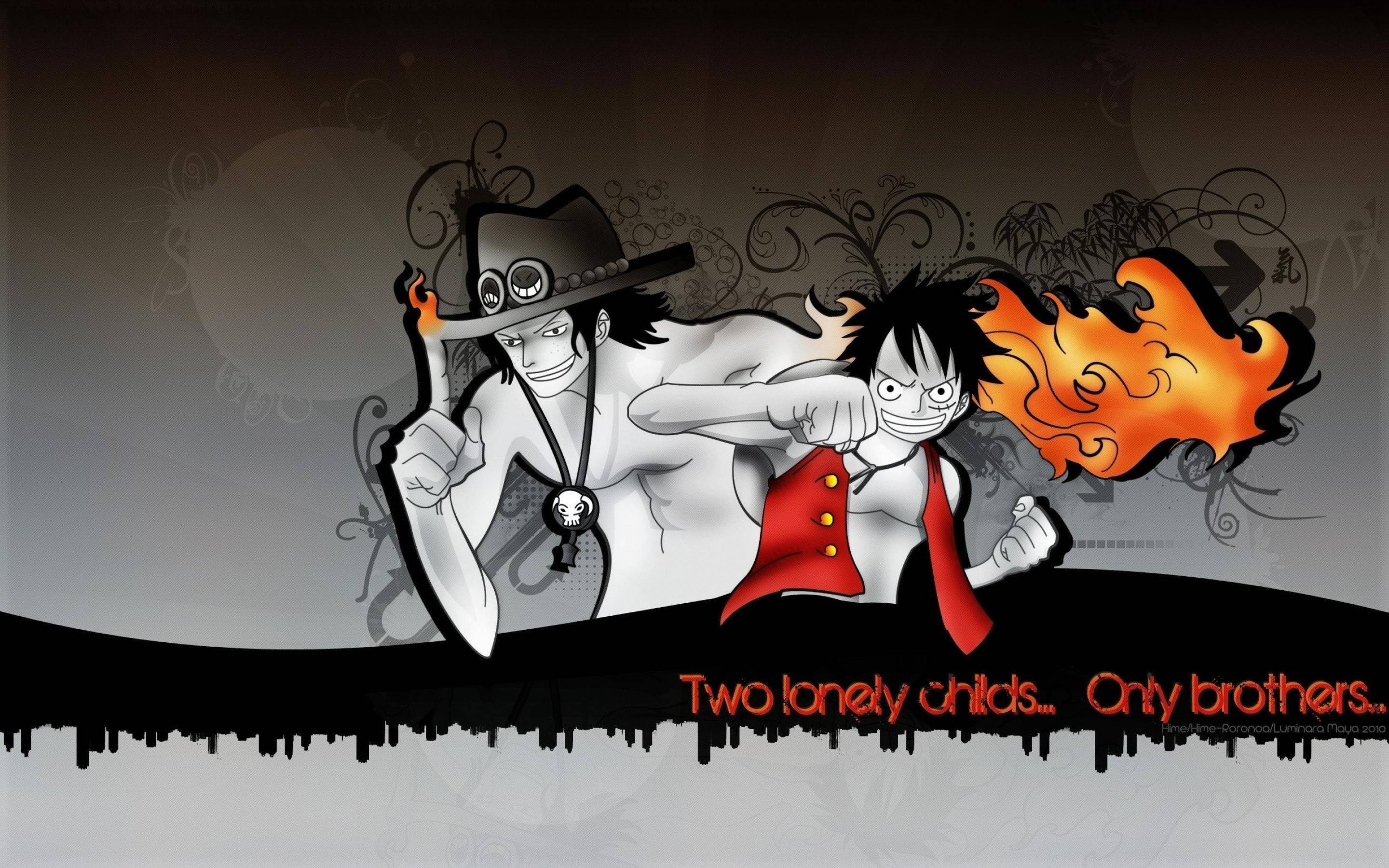 Ace y Luffy, hermanos de One Piece Fondos de pantalla