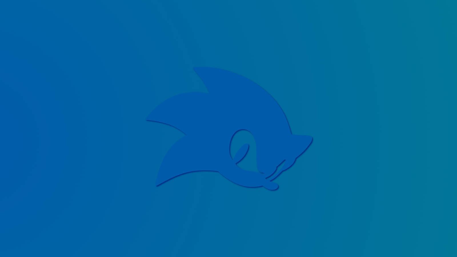 Fondo de pantalla minimalista del ícono de Sonic azul.