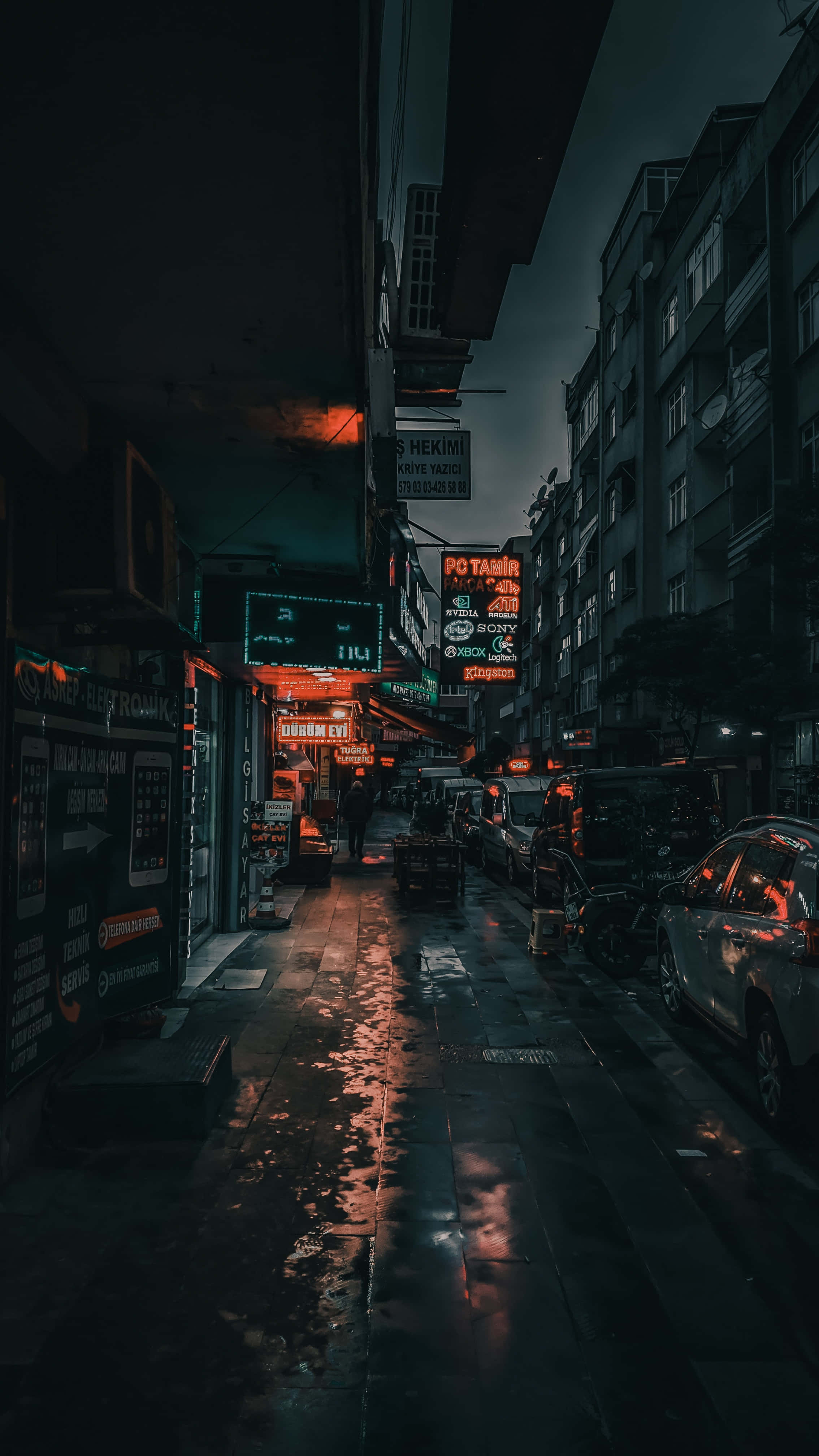 Acera de calle oscura Fondos de pantalla