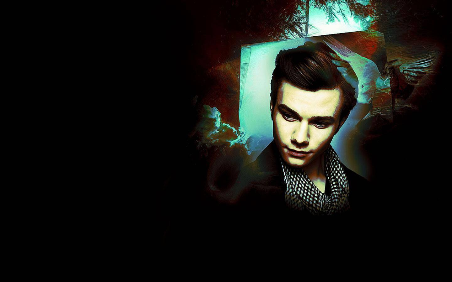 Actor Chris Colfer con iluminación dramática Fondos de pantalla