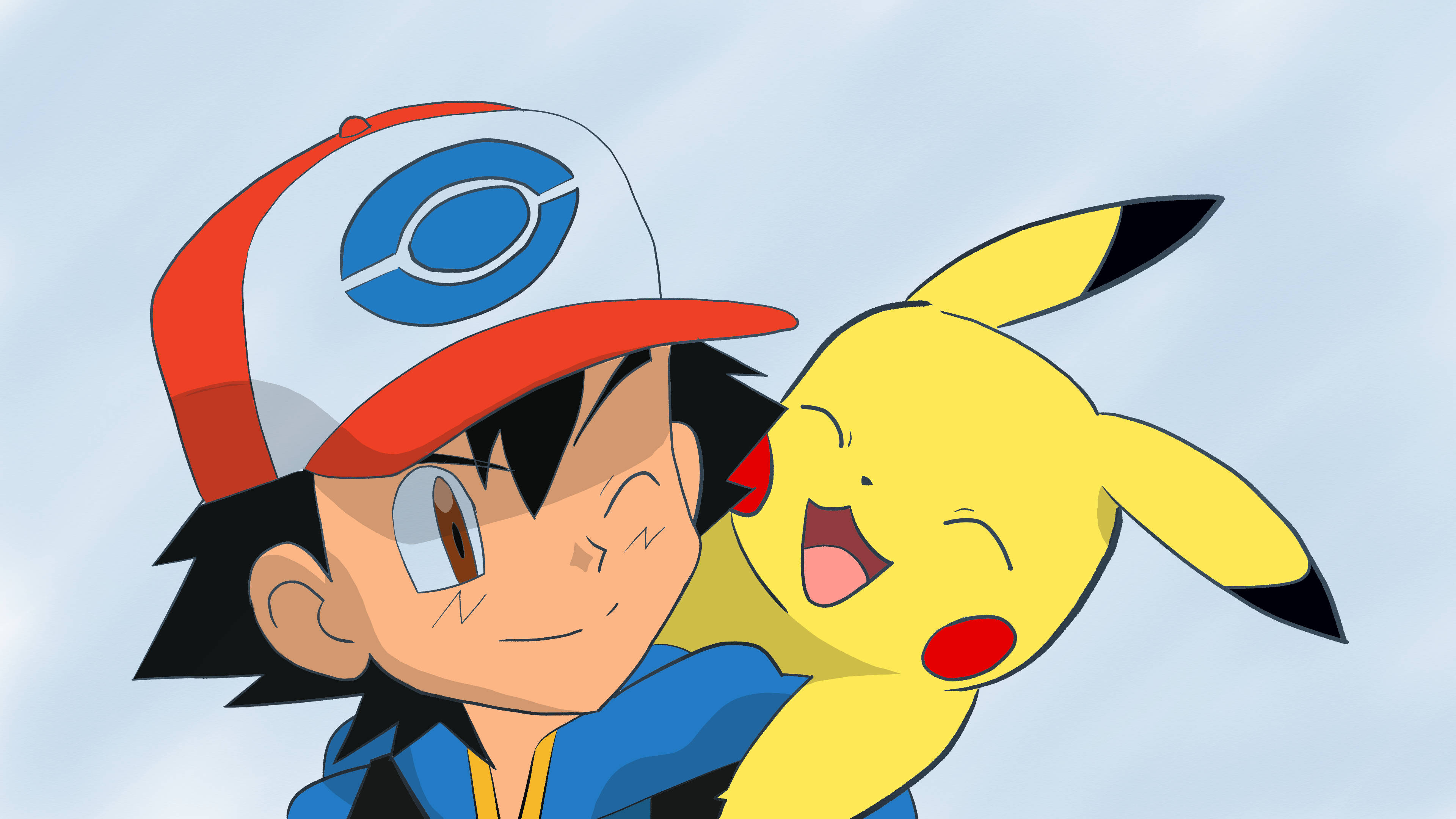 Adorable Ash y Pikachu 4K Fondos de pantalla