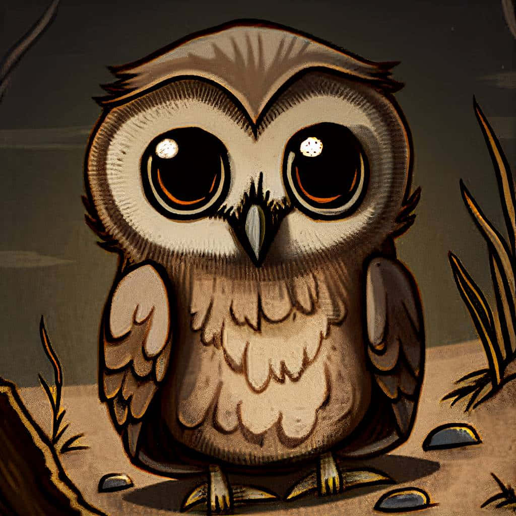 Adorable Búho Posado al Atardecer Fondos de pantalla