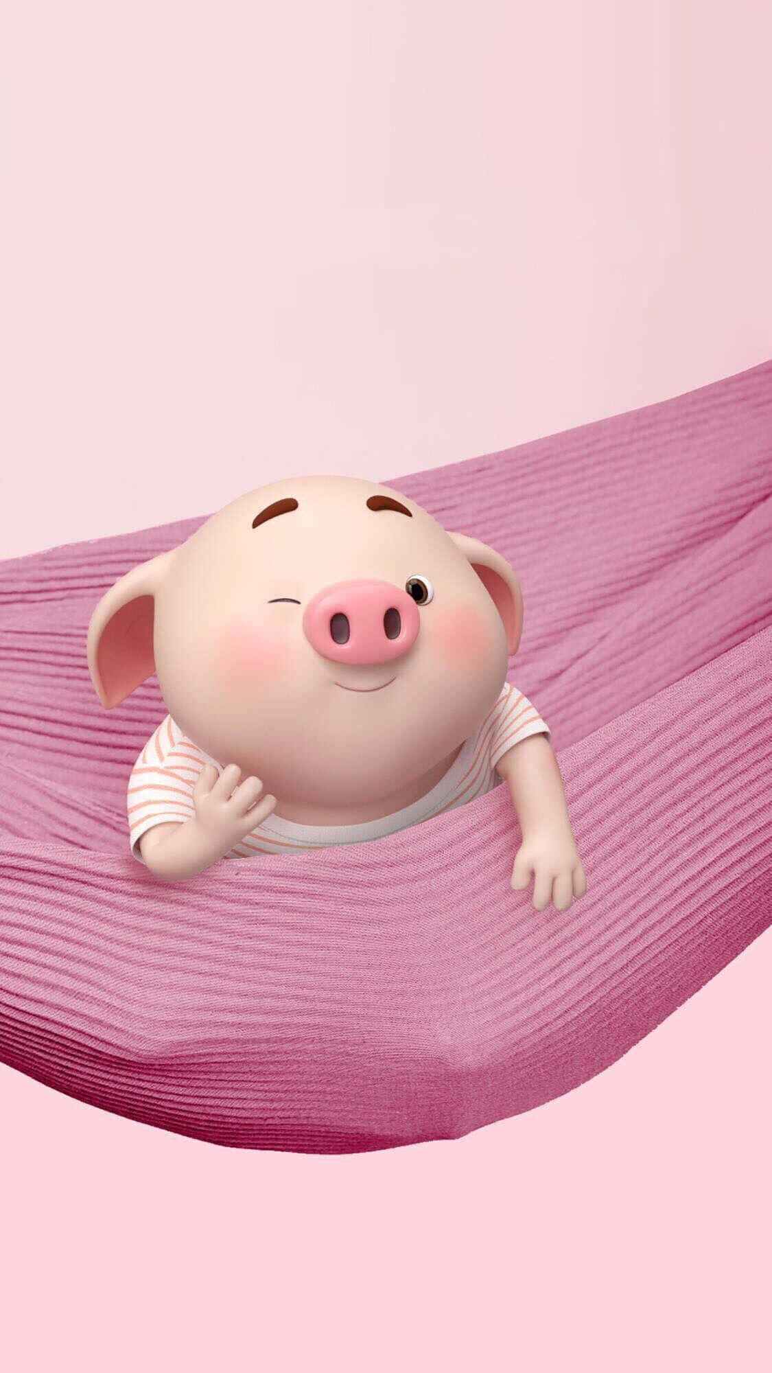 Adorable Cerdito en un Escenario de Granja Escénico Fondos de pantalla
